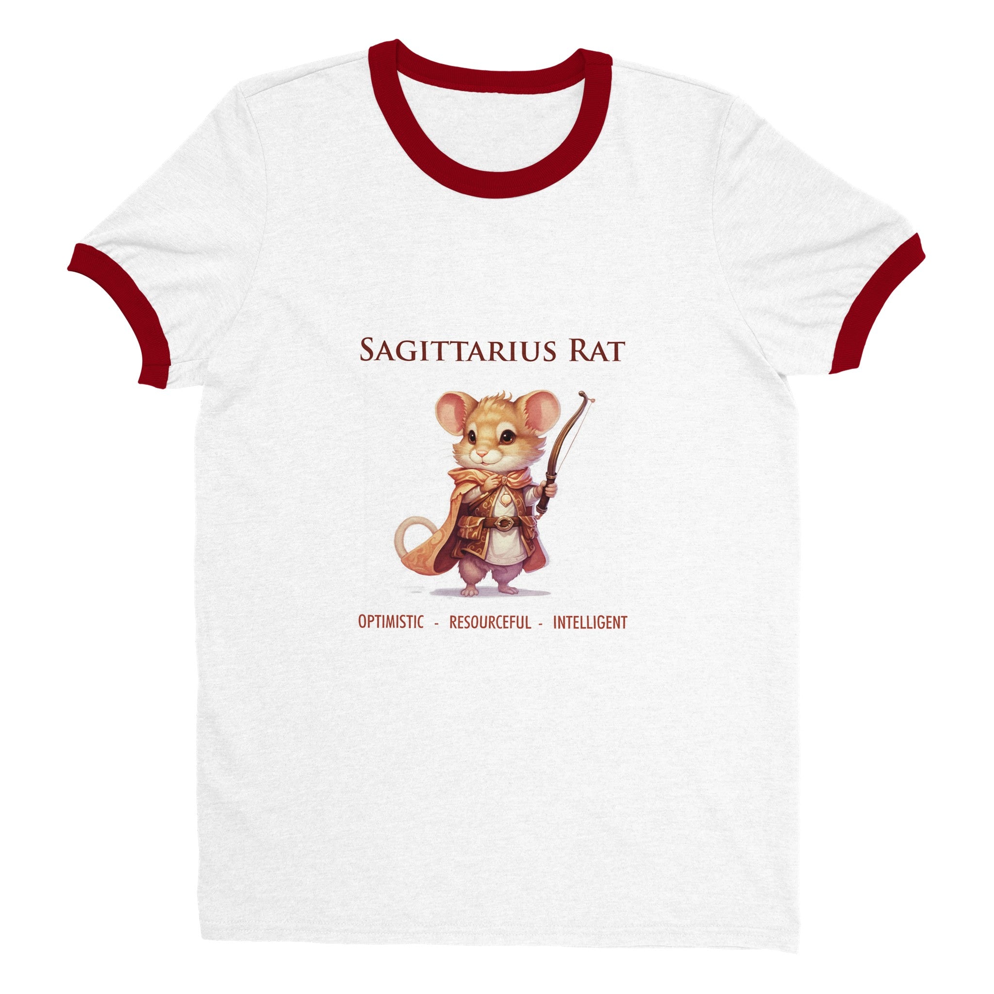 Sagittarius Rat Unisex Ringer T-shirt