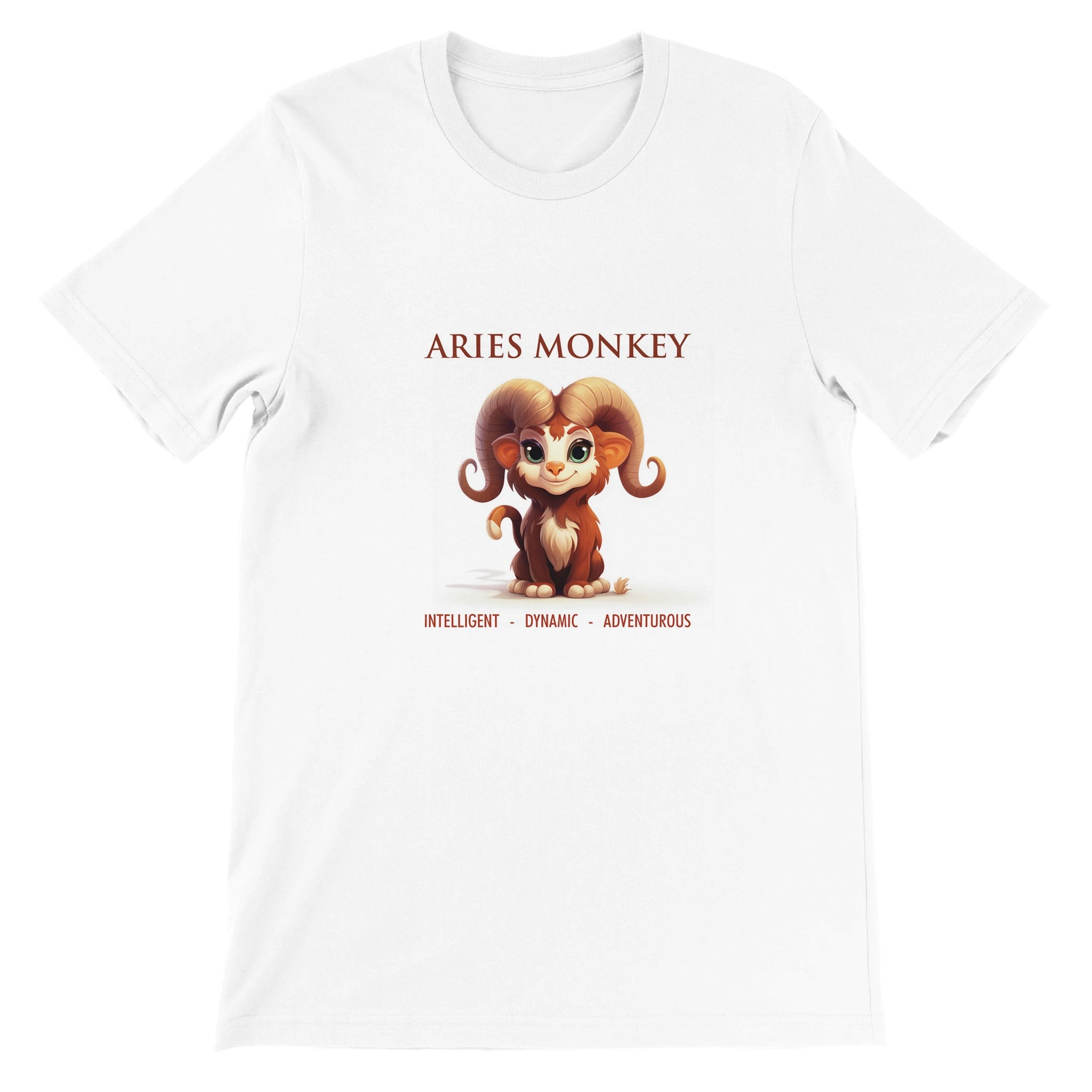 Aries Monkey Premium Unisex Crewneck T-shirt