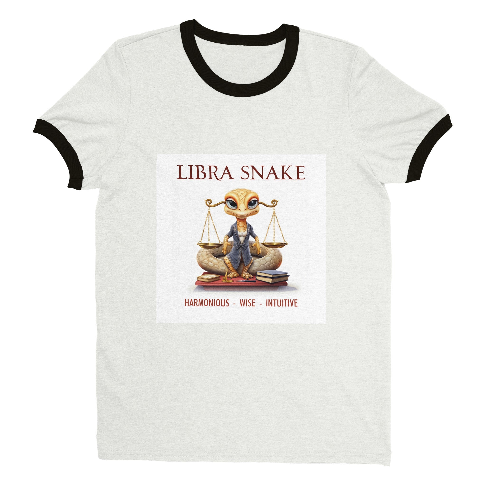 Libra Snake (M) Unisex Ringer T-shirt