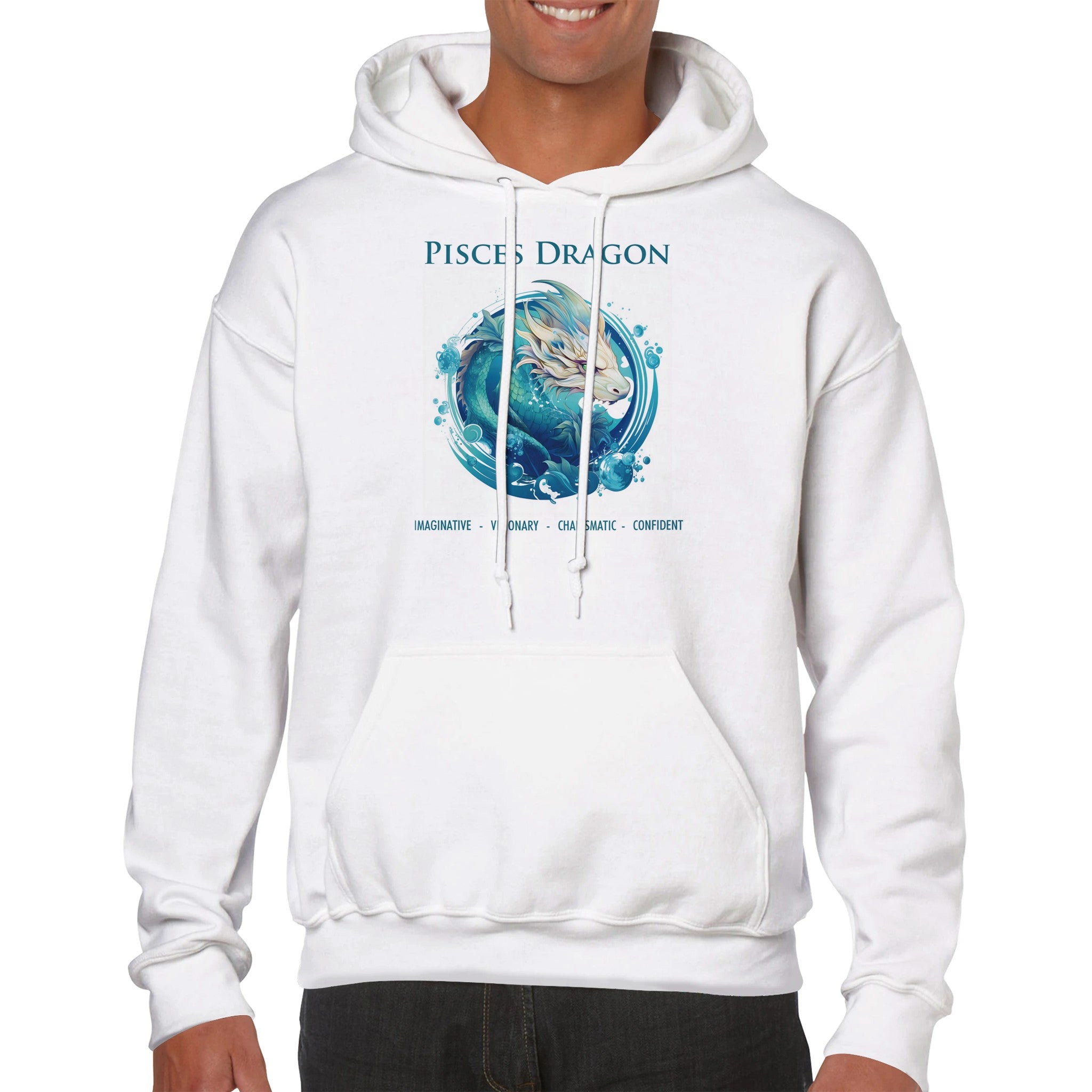Pisces Dragon Premium Unisex Pullover Hoodie