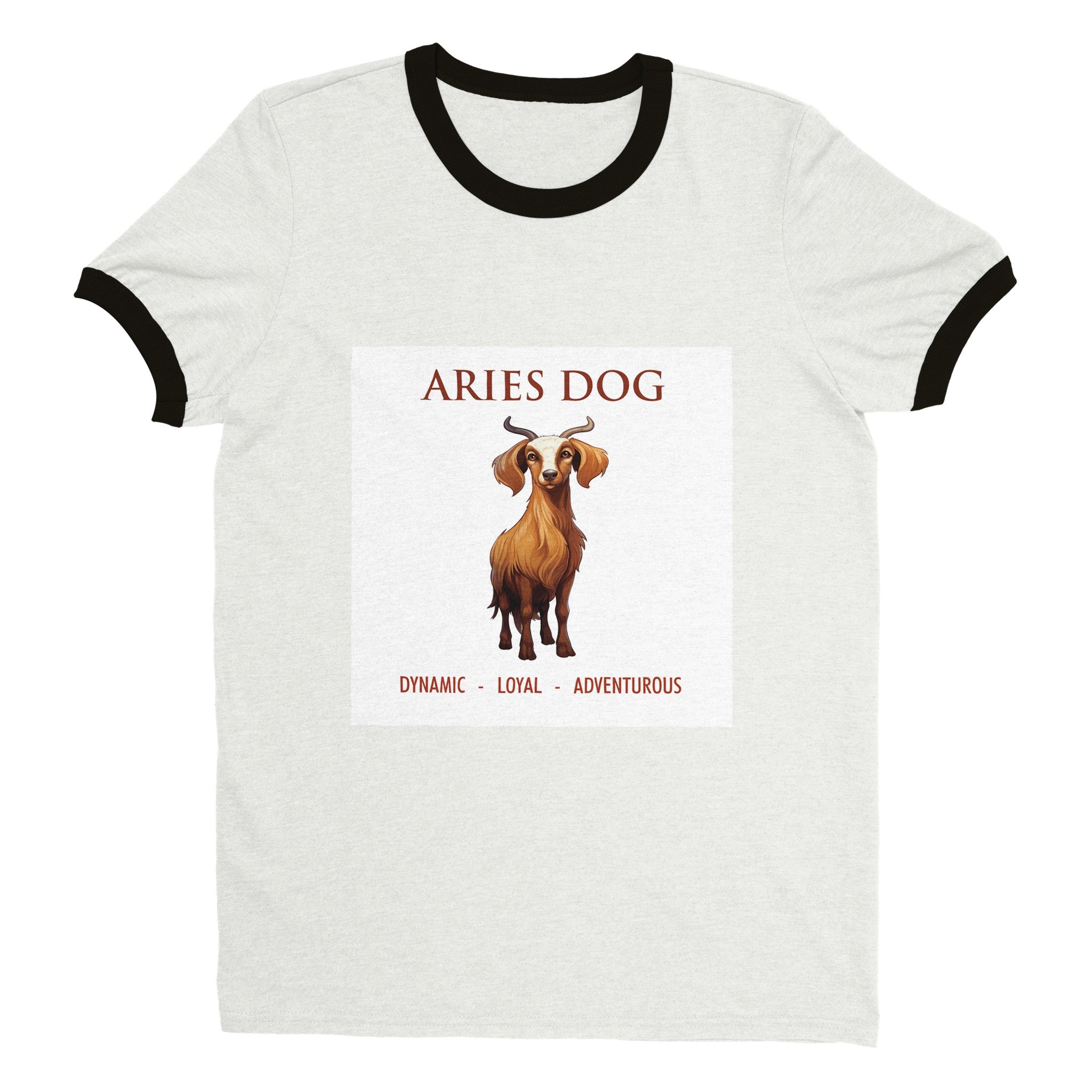 Aries Dog i Unisex Ringer T-shirt