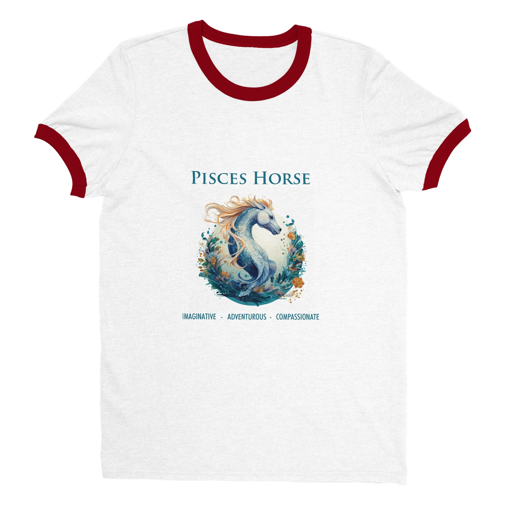 Pisces Horse i Unisex Ringer T-shirt