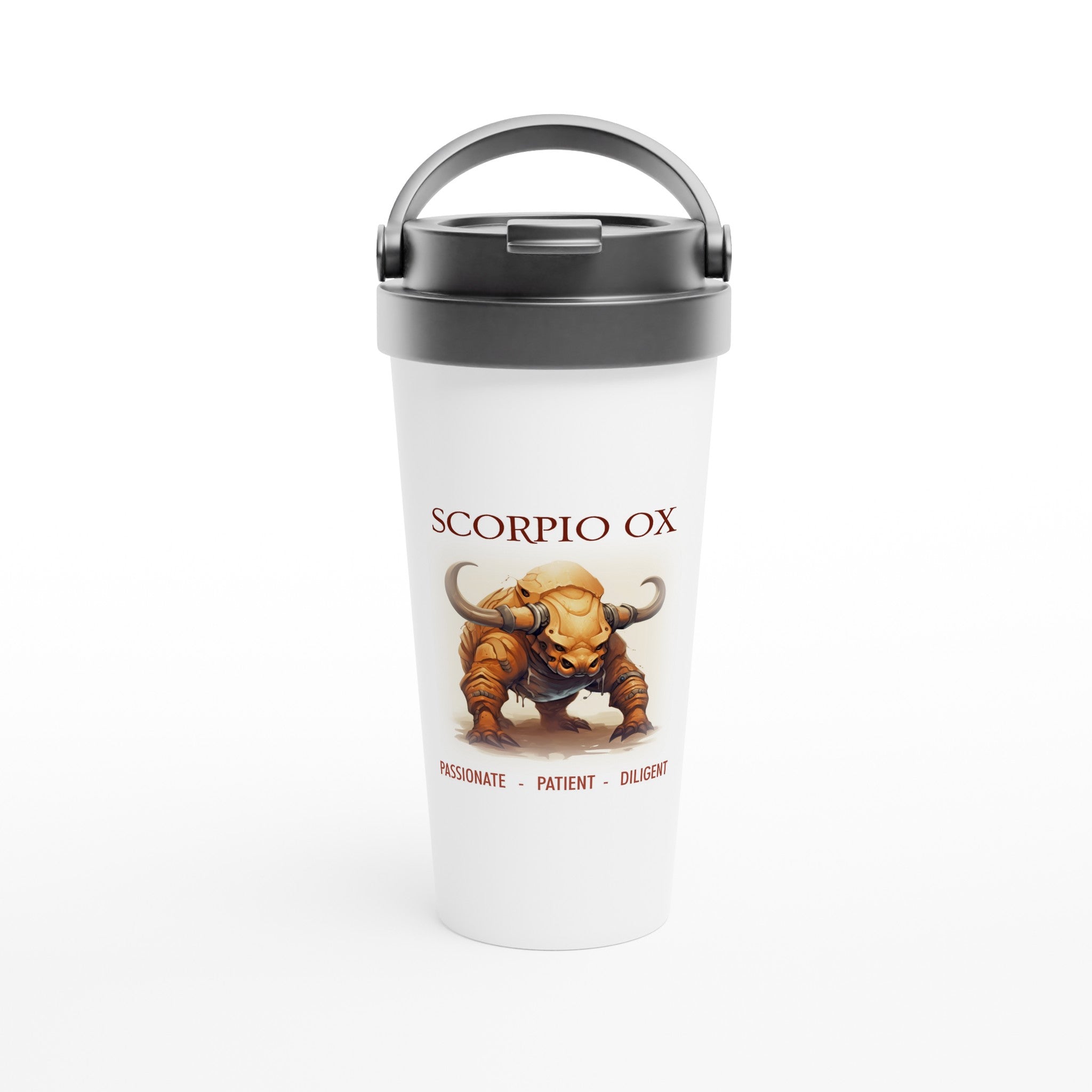 Scorpio Ox (2) Stainless Steel Travel Mug