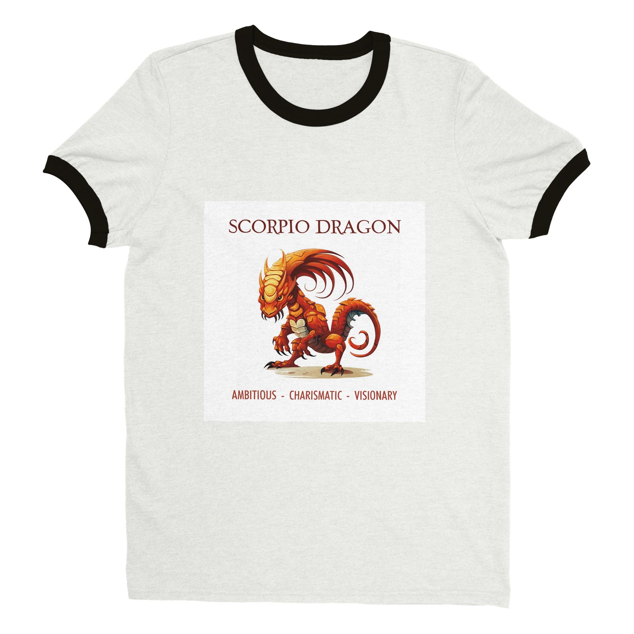 Scorpio Dragon Unisex Ringer T-shirt