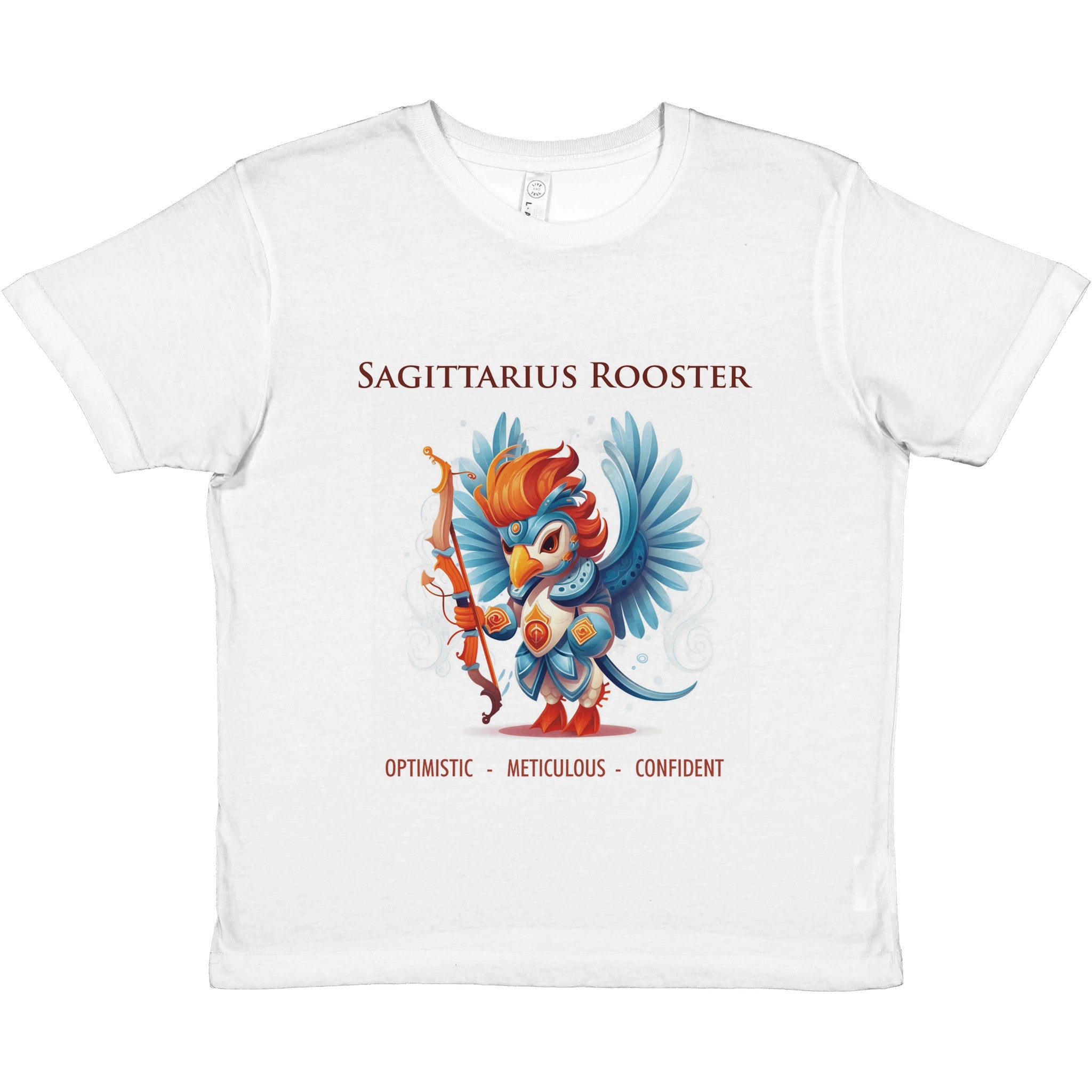 Sagittarius Rooster Premium Kids Crewneck T-shirt