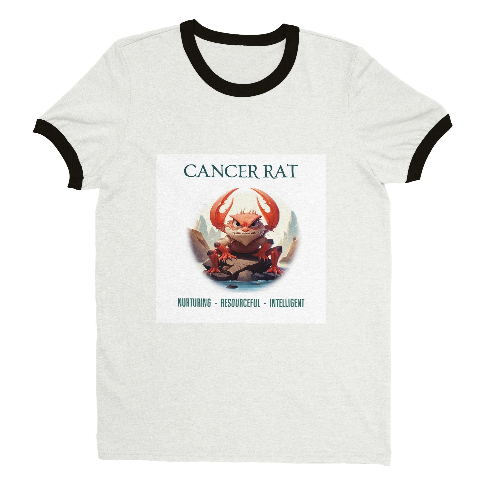 Cancer Rat Unisex Ringer T-shirt