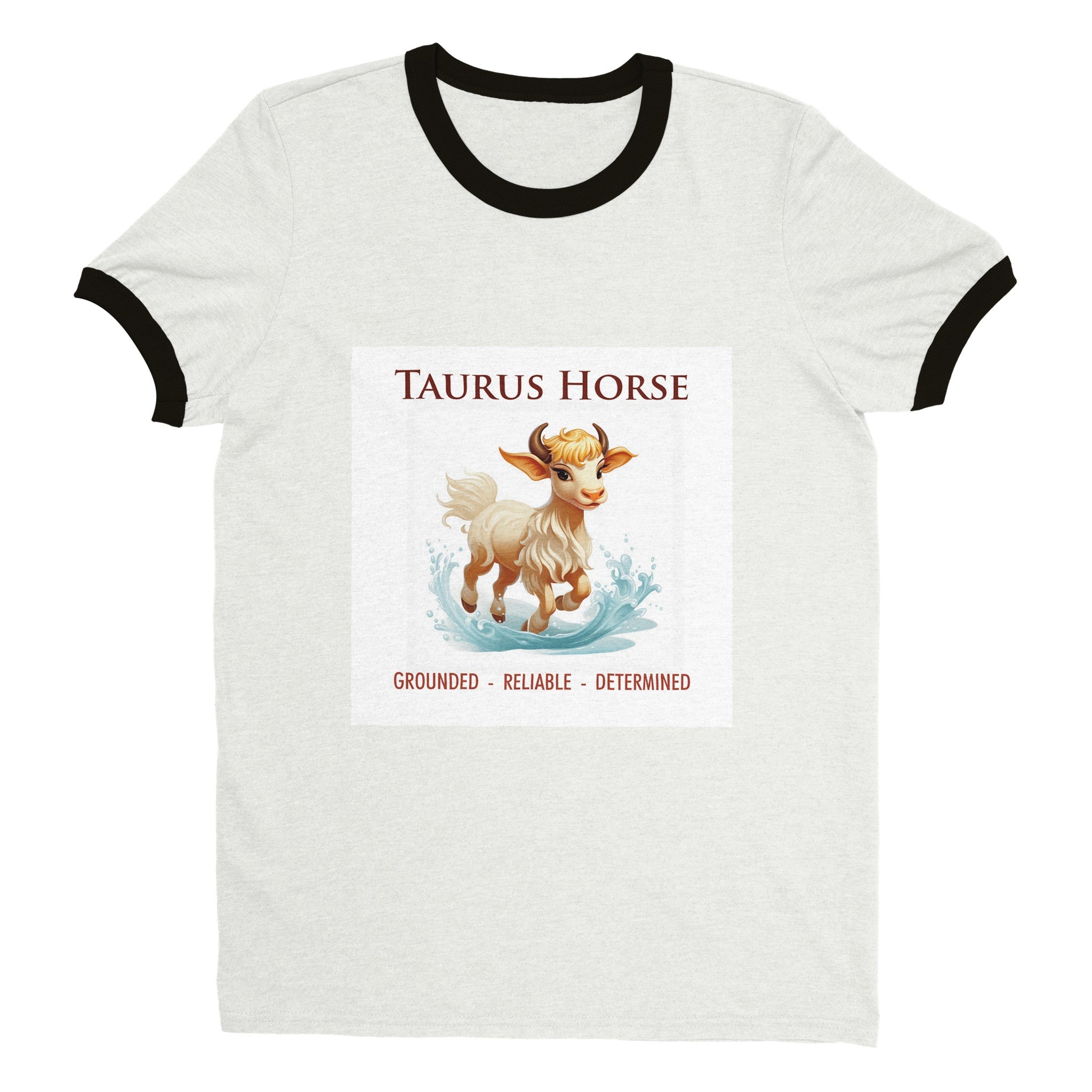 Taurus Horse Unisex Ringer T-shirt