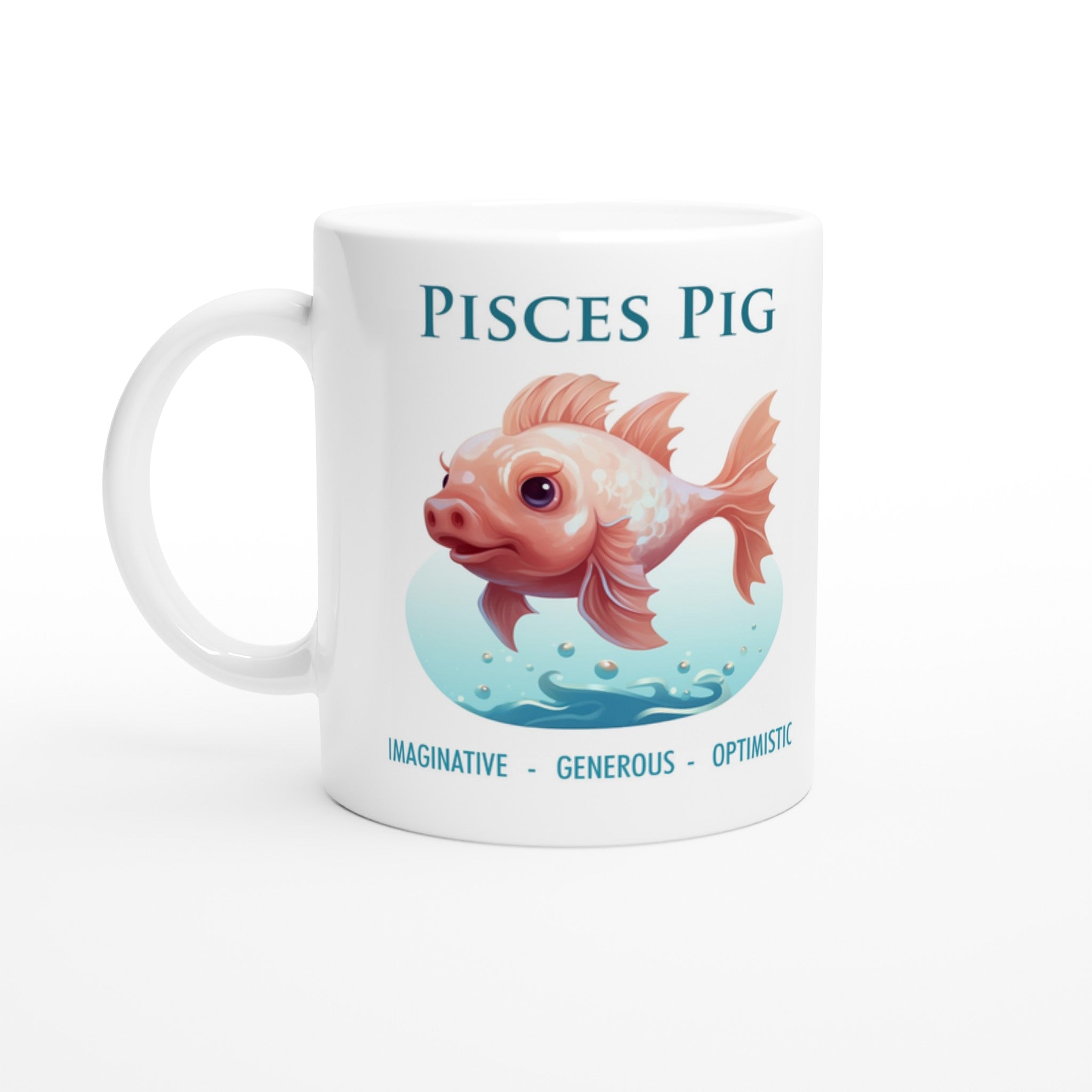Pisces Pig Ceramic Mug