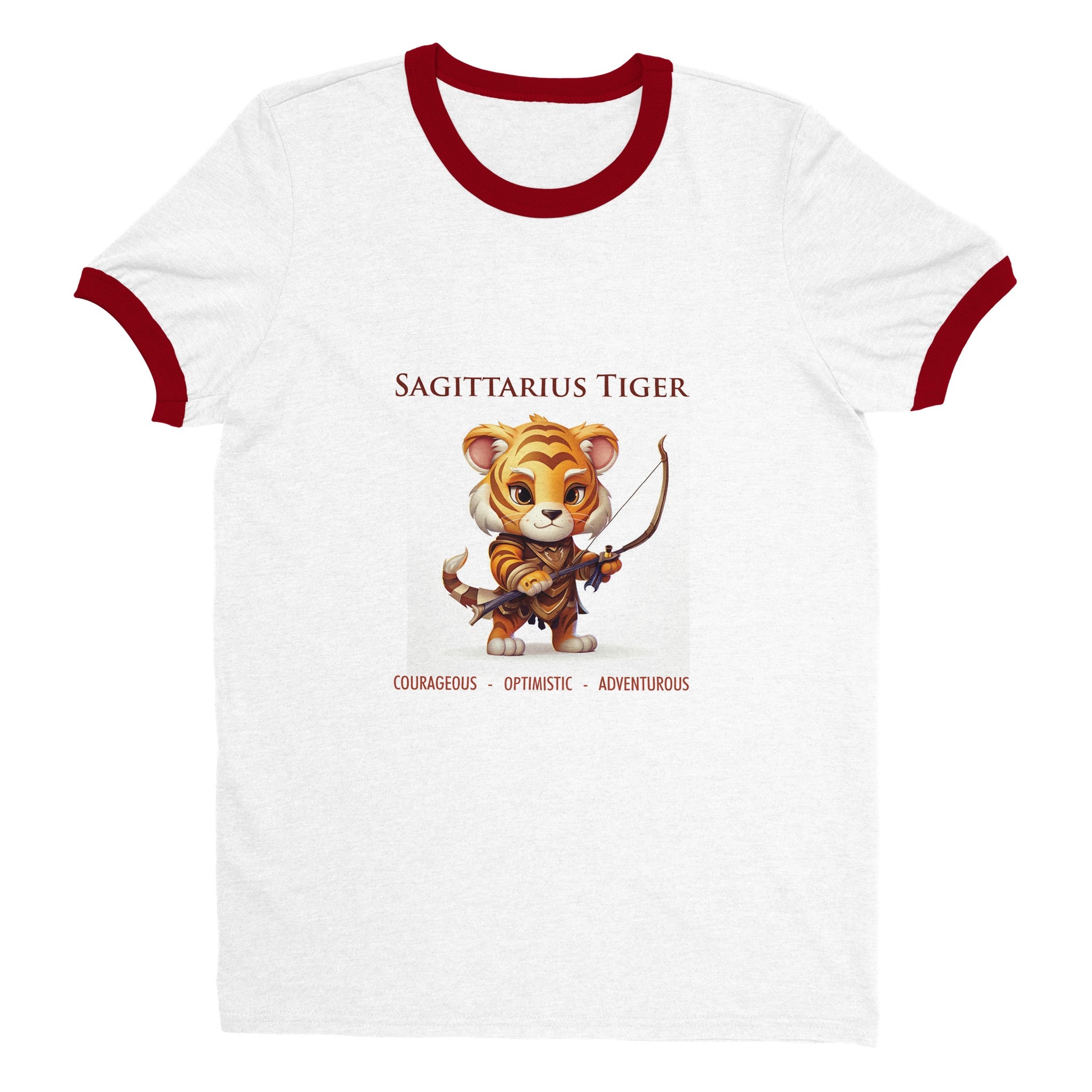 Sagittarius Tiger Unisex Ringer T-shirt