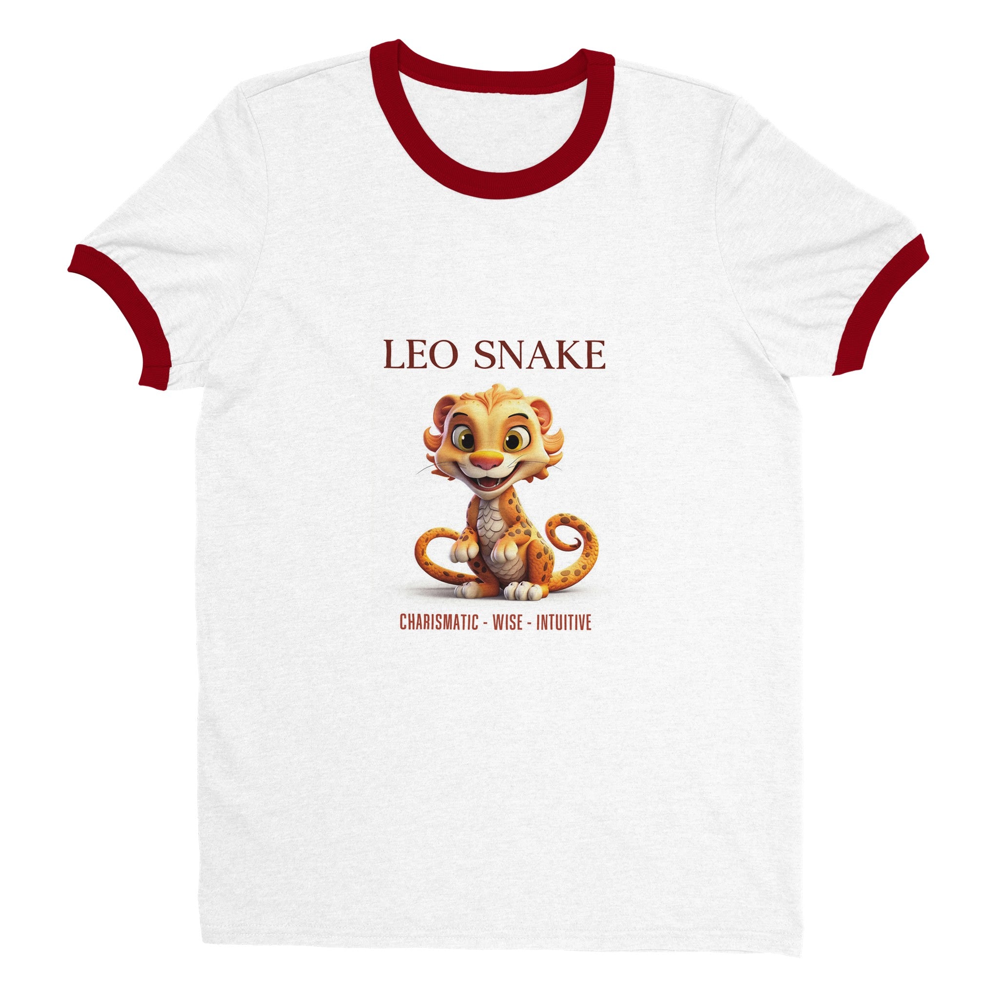 Leo Snake (M) Unisex Ringer T-shirt