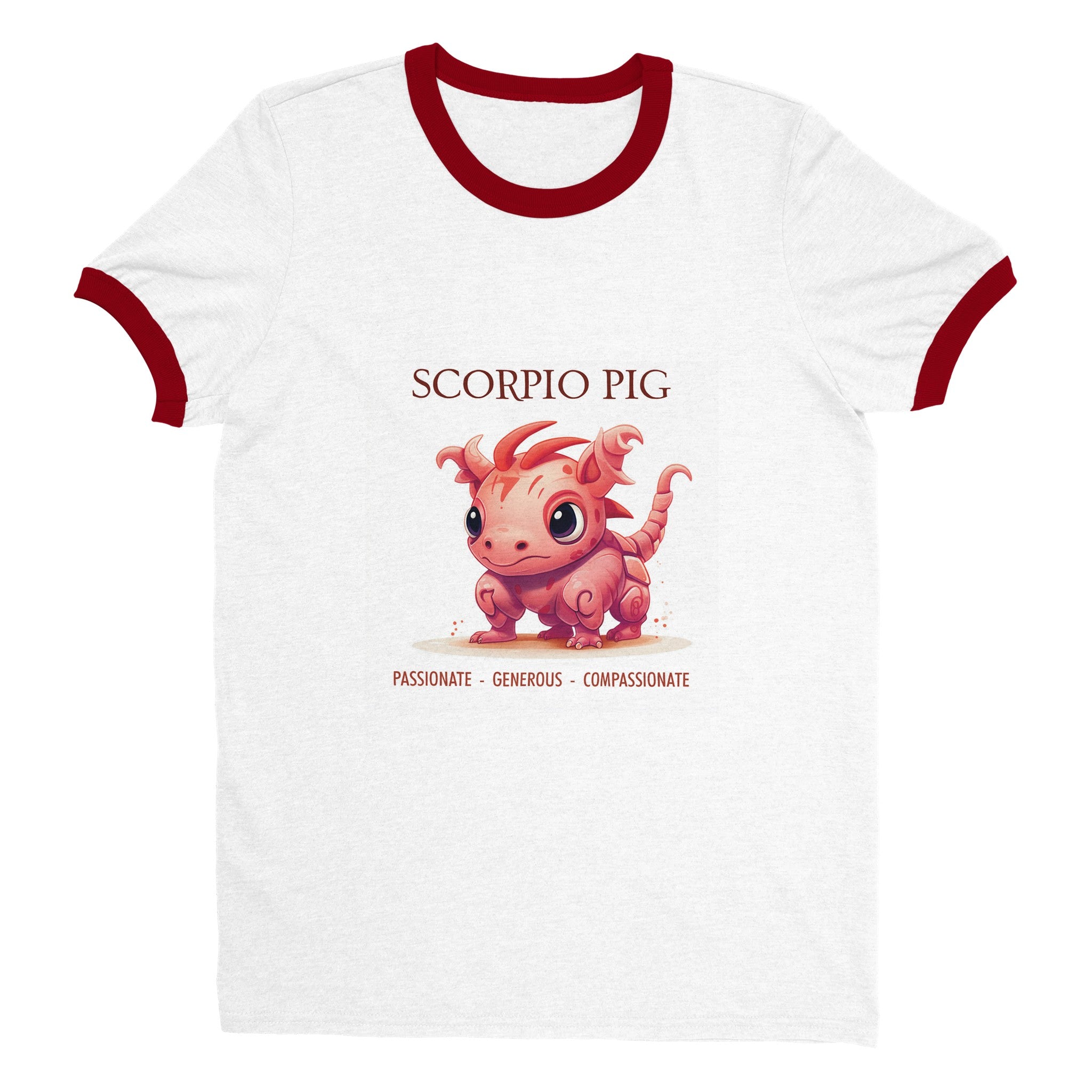 Scorpio Pig Unisex Ringer T-shirt