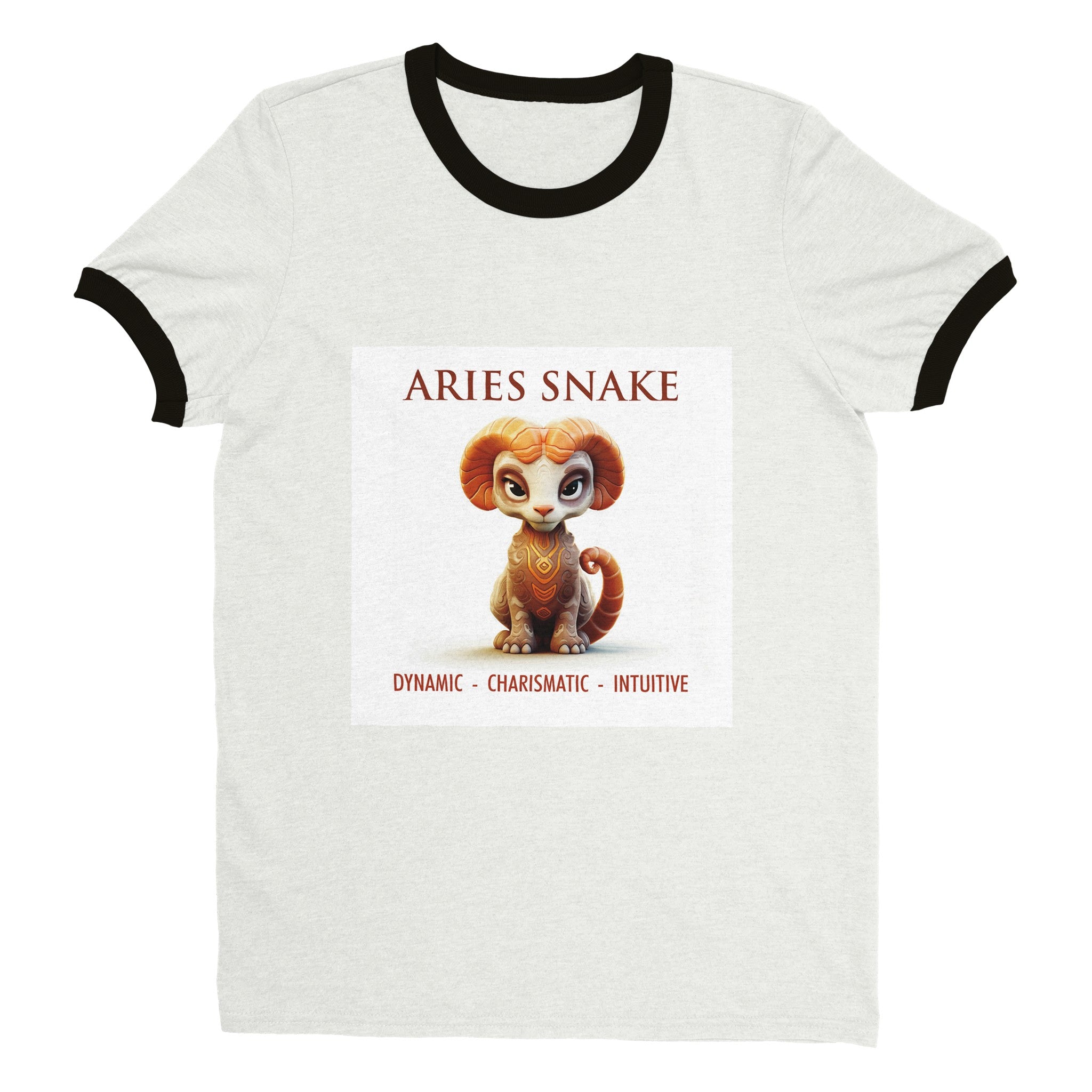 Aries Snake Unisex Ringer T-shirt