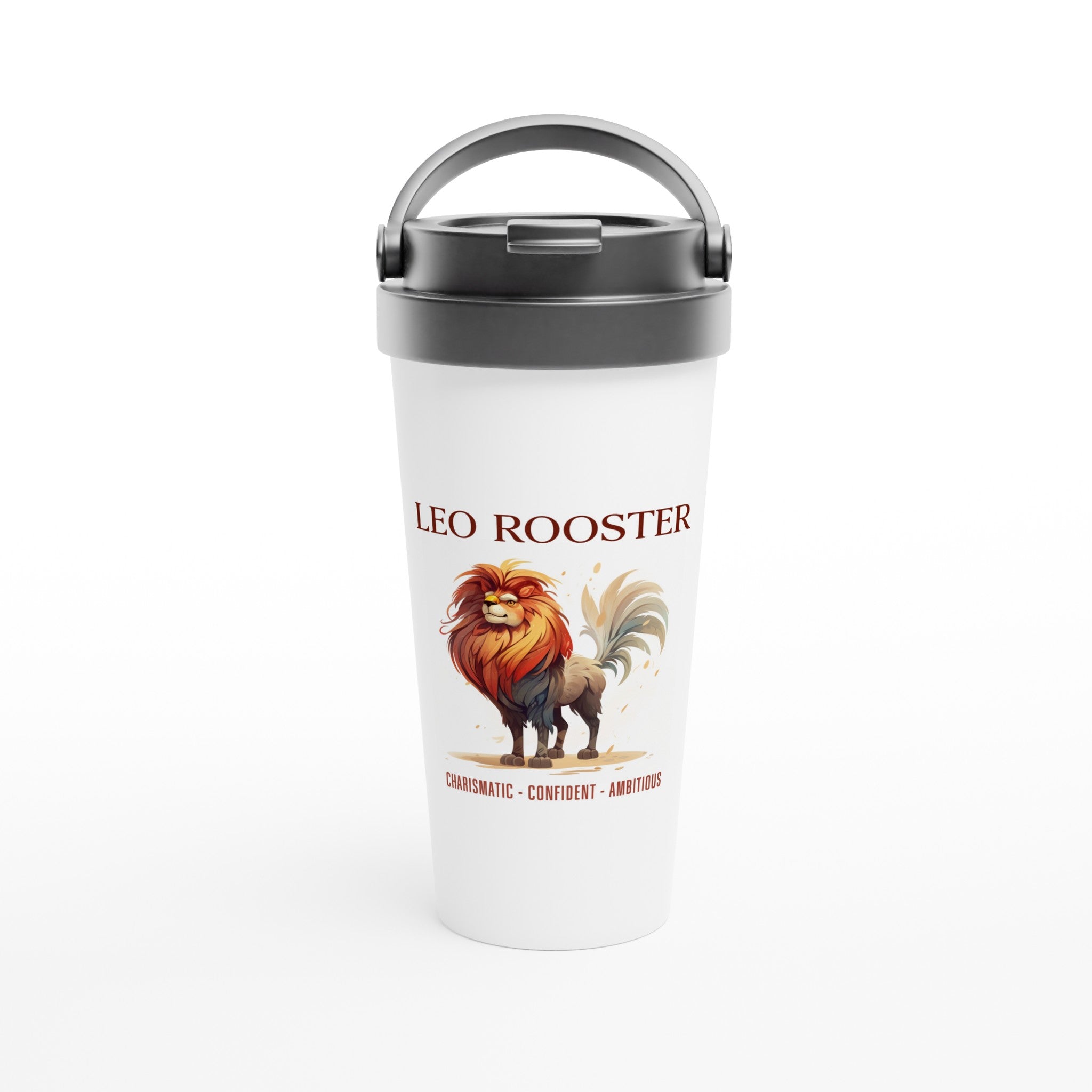 Leo Rooster Stainless Steel Travel Mug
