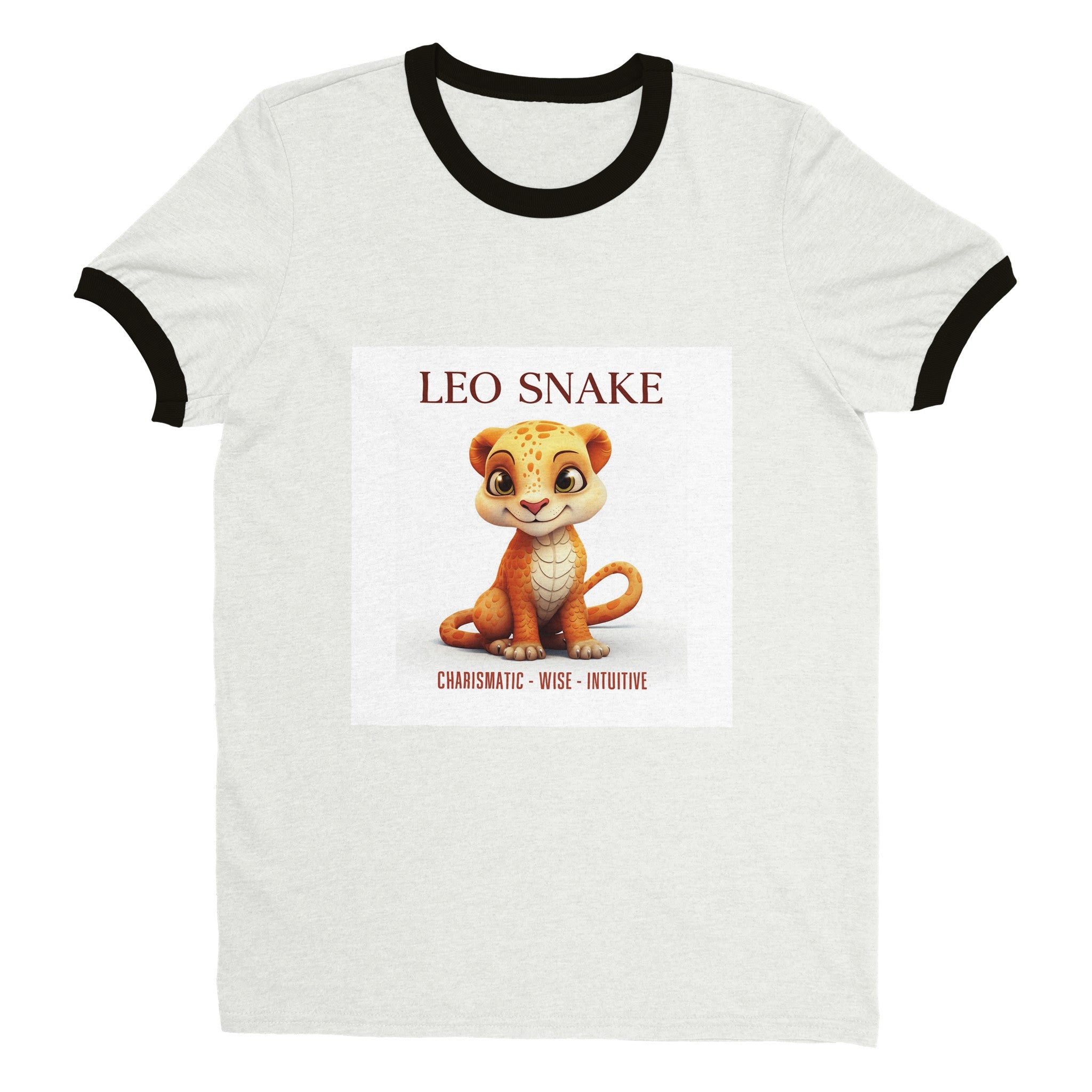Leo Snake (F) Unisex Ringer T-shirt