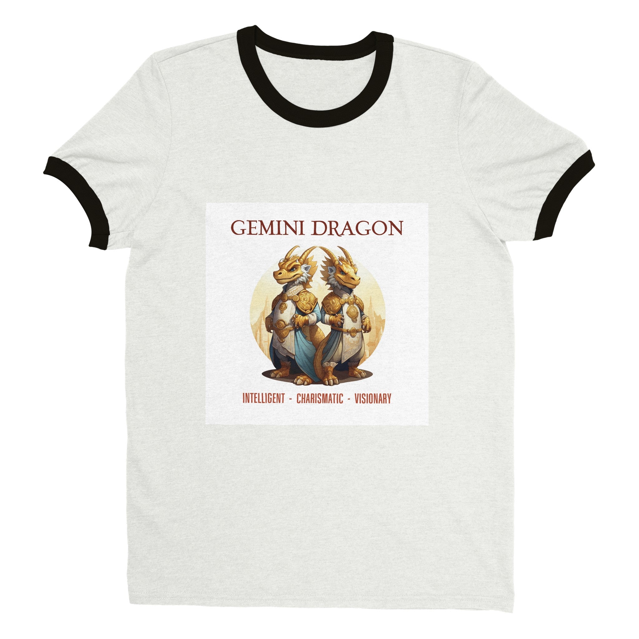 Gemini Dragon i Unisex Ringer T-shirt
