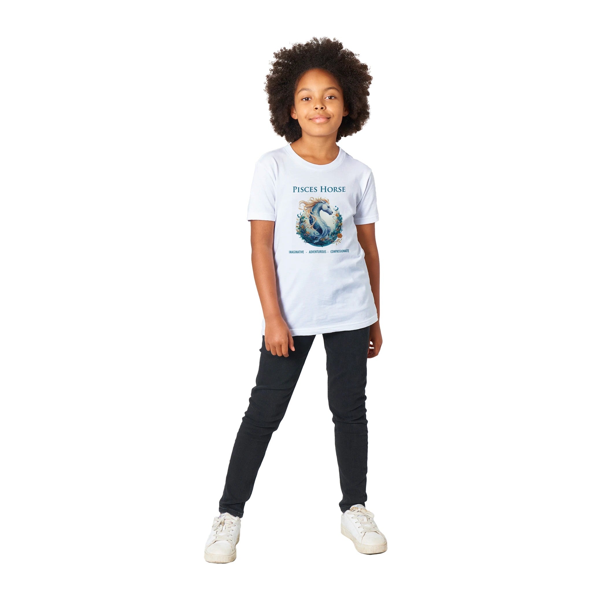 Pisces Horse i Premium Kids Crewneck T-shirt