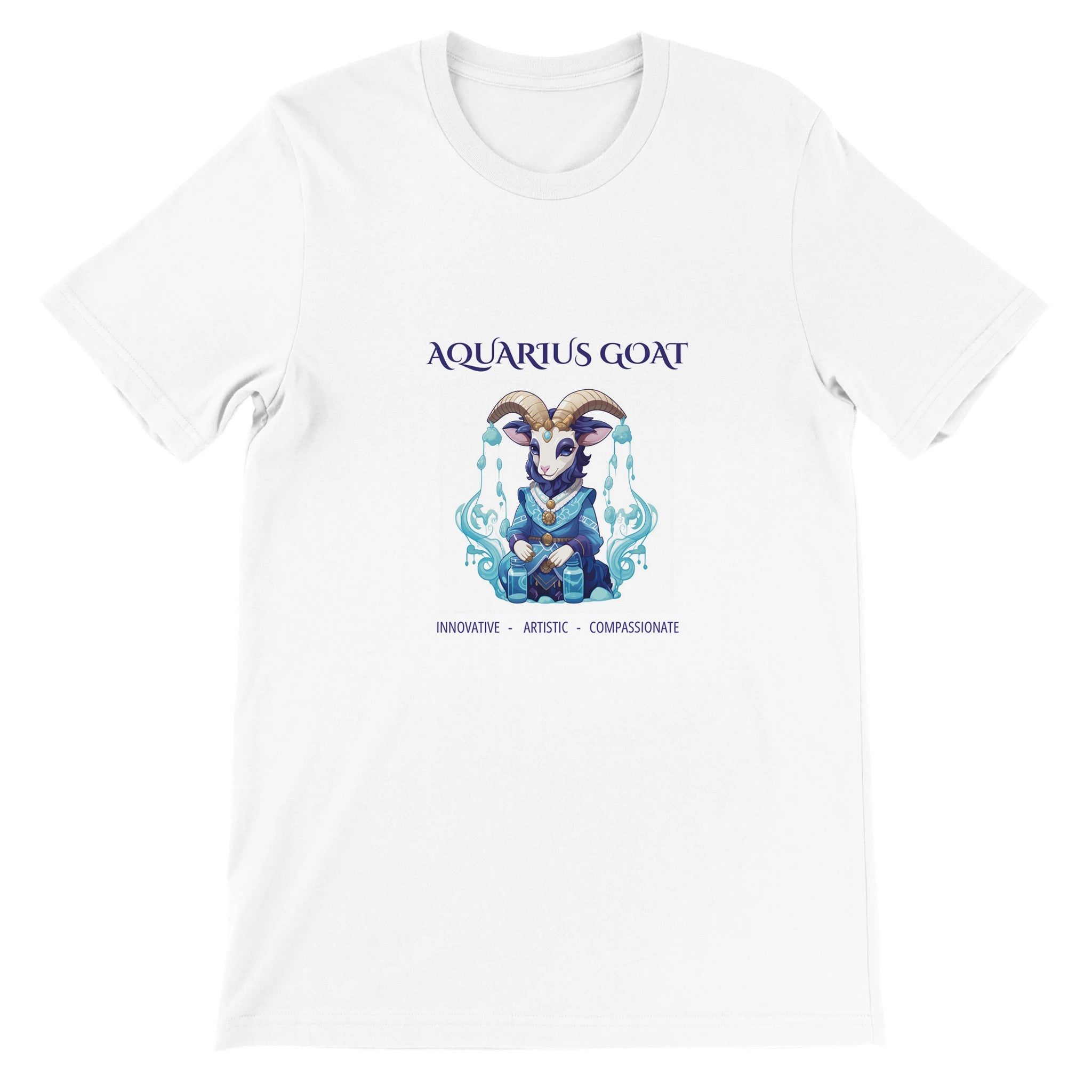 Aquarius Goat Premium Unisex Crewneck T-shirt