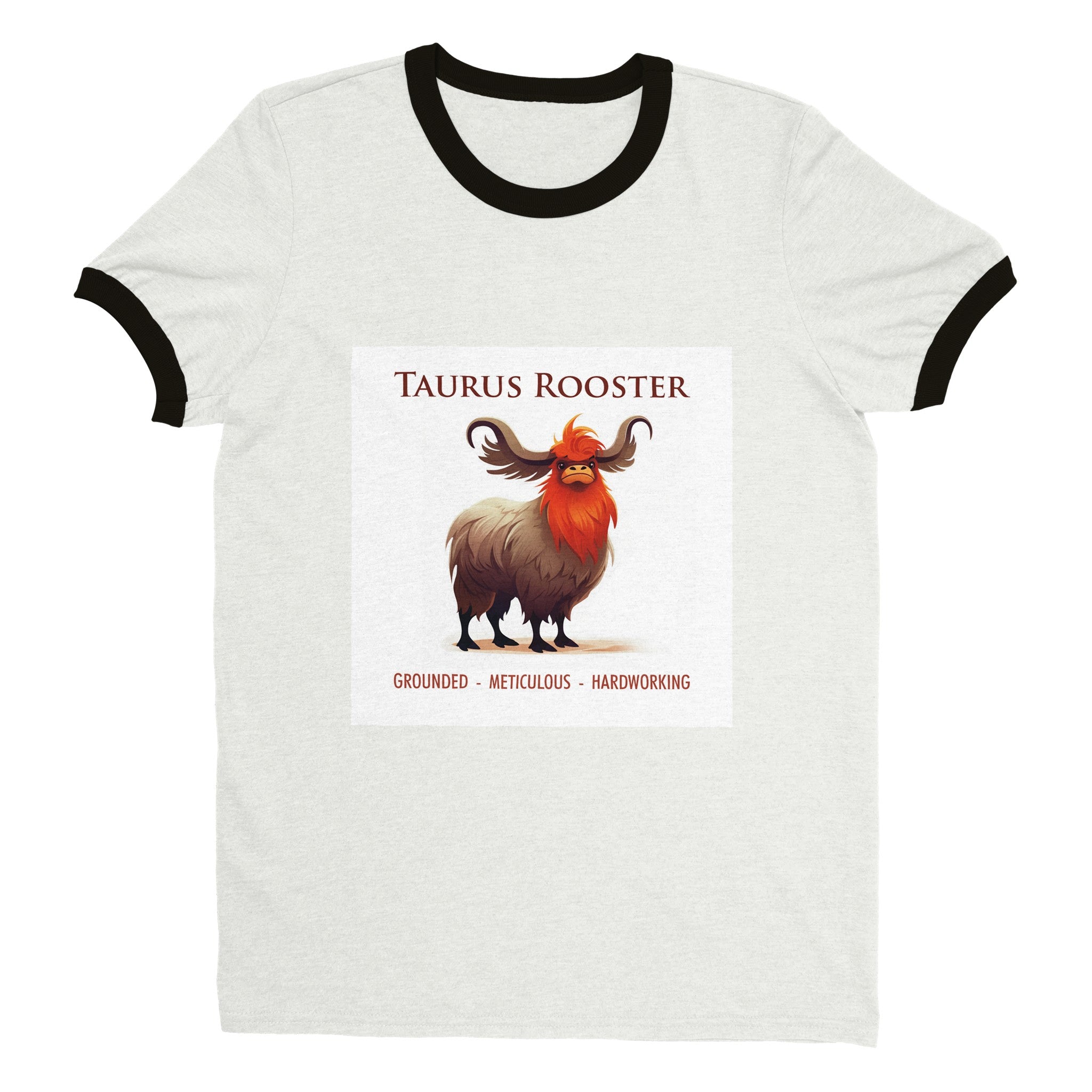 Taurus Rooster Unisex Ringer T-shirt