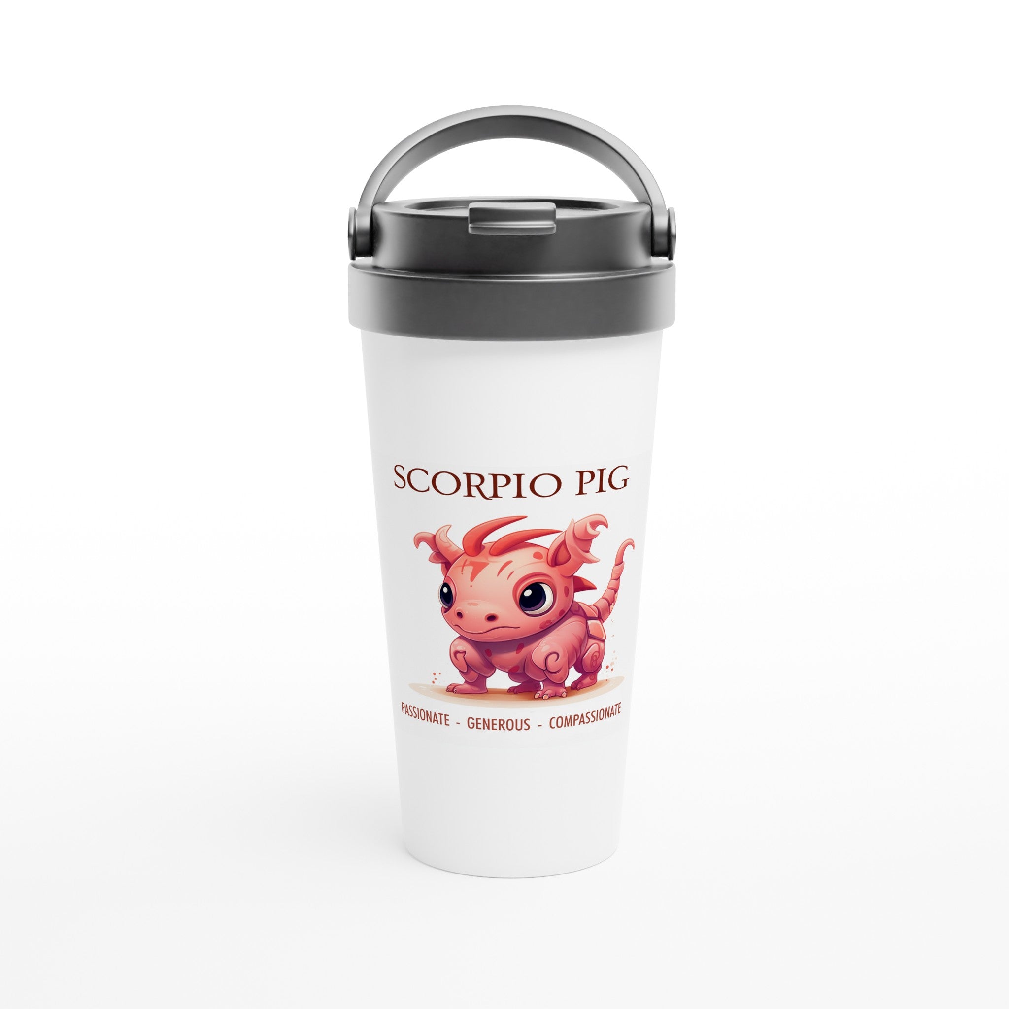 Scorpio Pig Stainless Steel Travel Mug