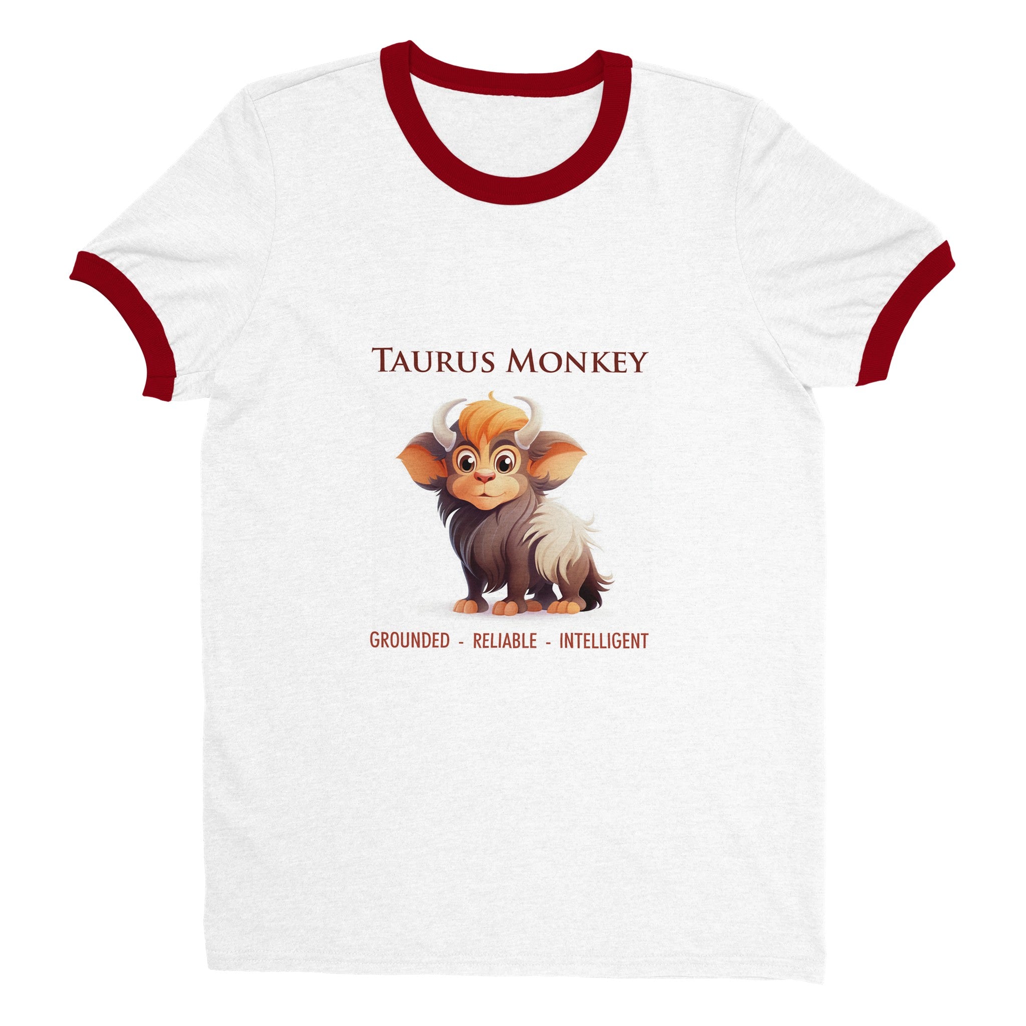 Taurus Monkey i Unisex Ringer T-shirt