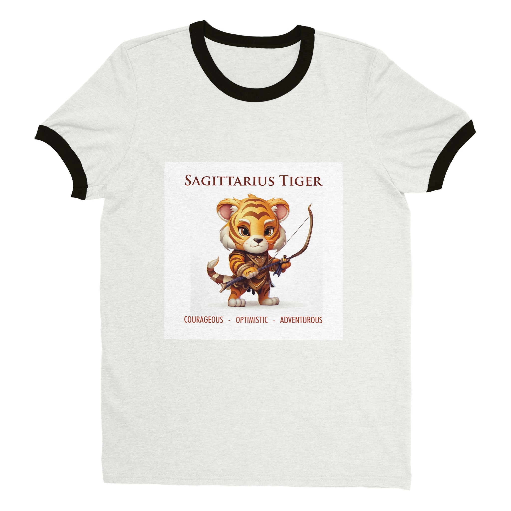 Sagittarius Tiger Unisex Ringer T-shirt