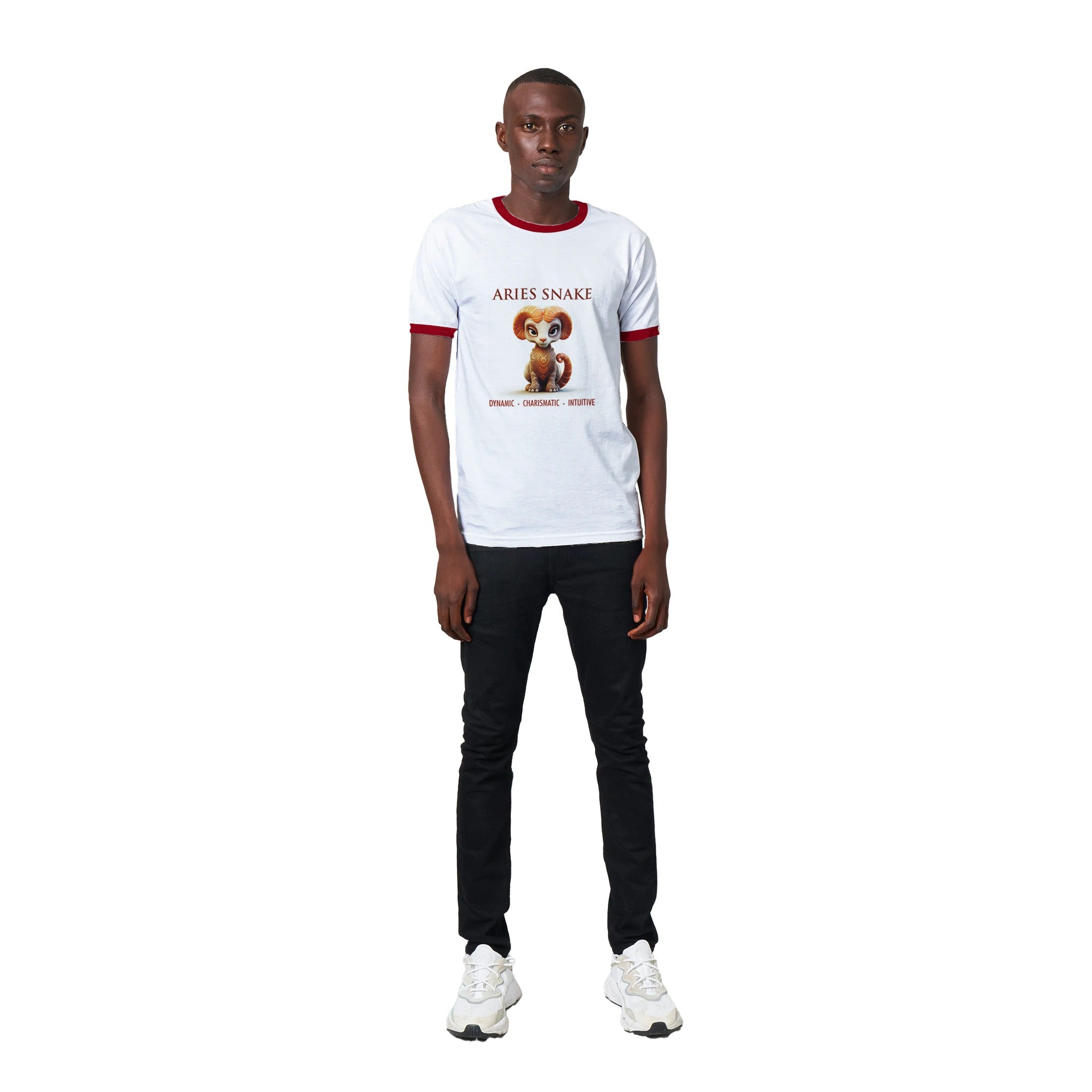 Aries Snake Unisex Ringer T-shirt