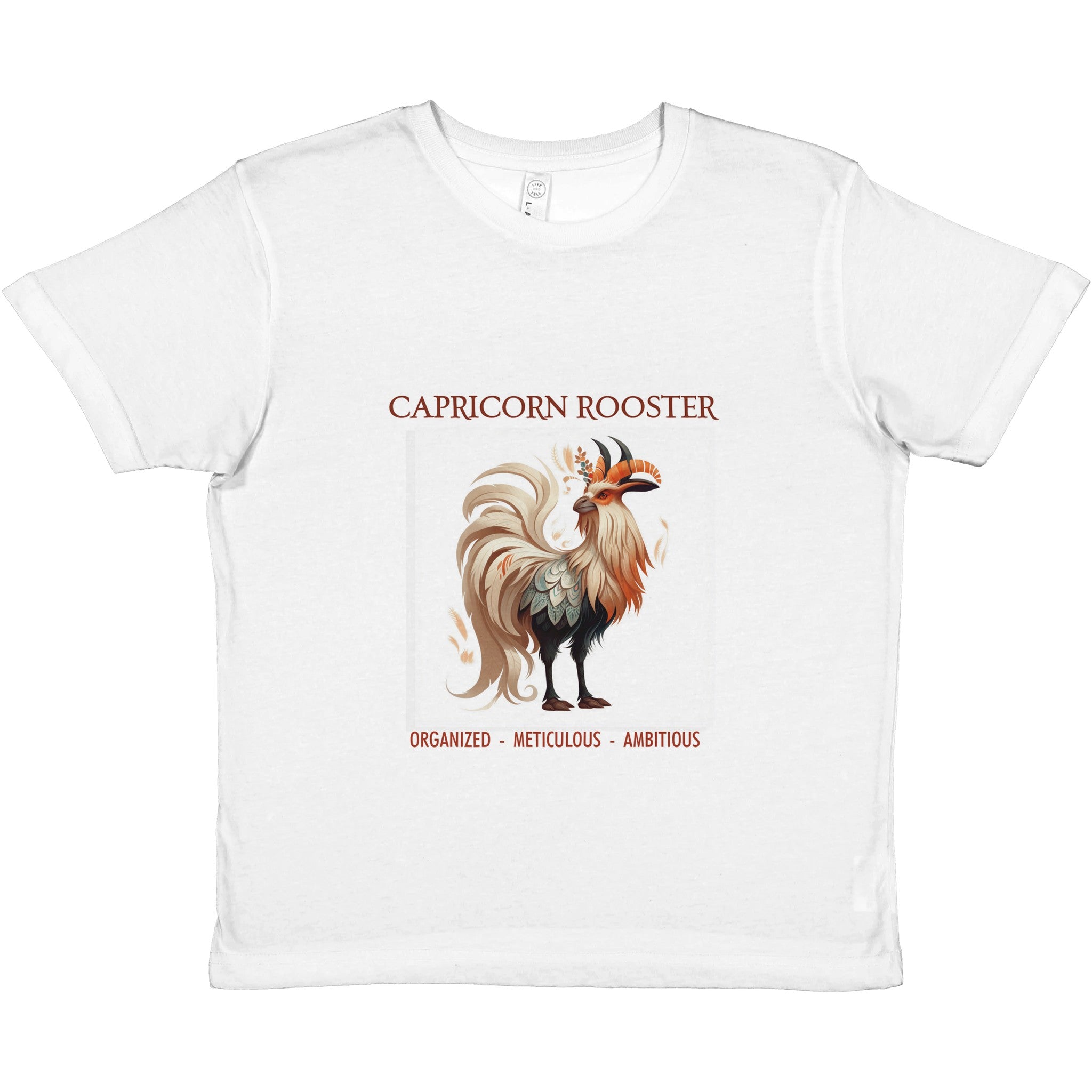 Capricorn Rooster (M) Premium Kids Crewneck T-shirt