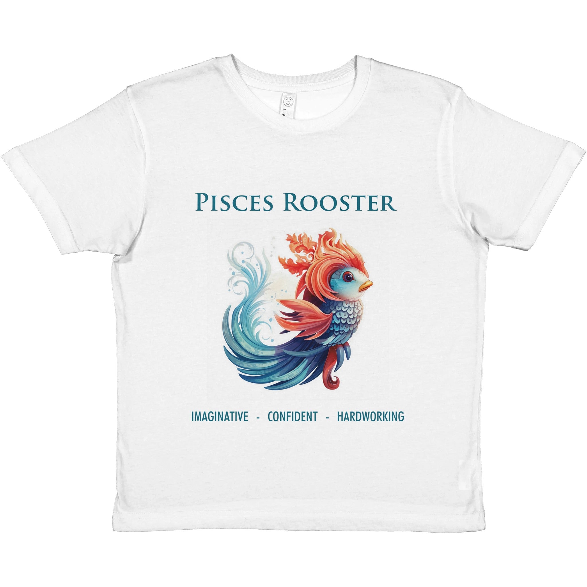 Pisces Rooster Premium Kids Crewneck T-shirt