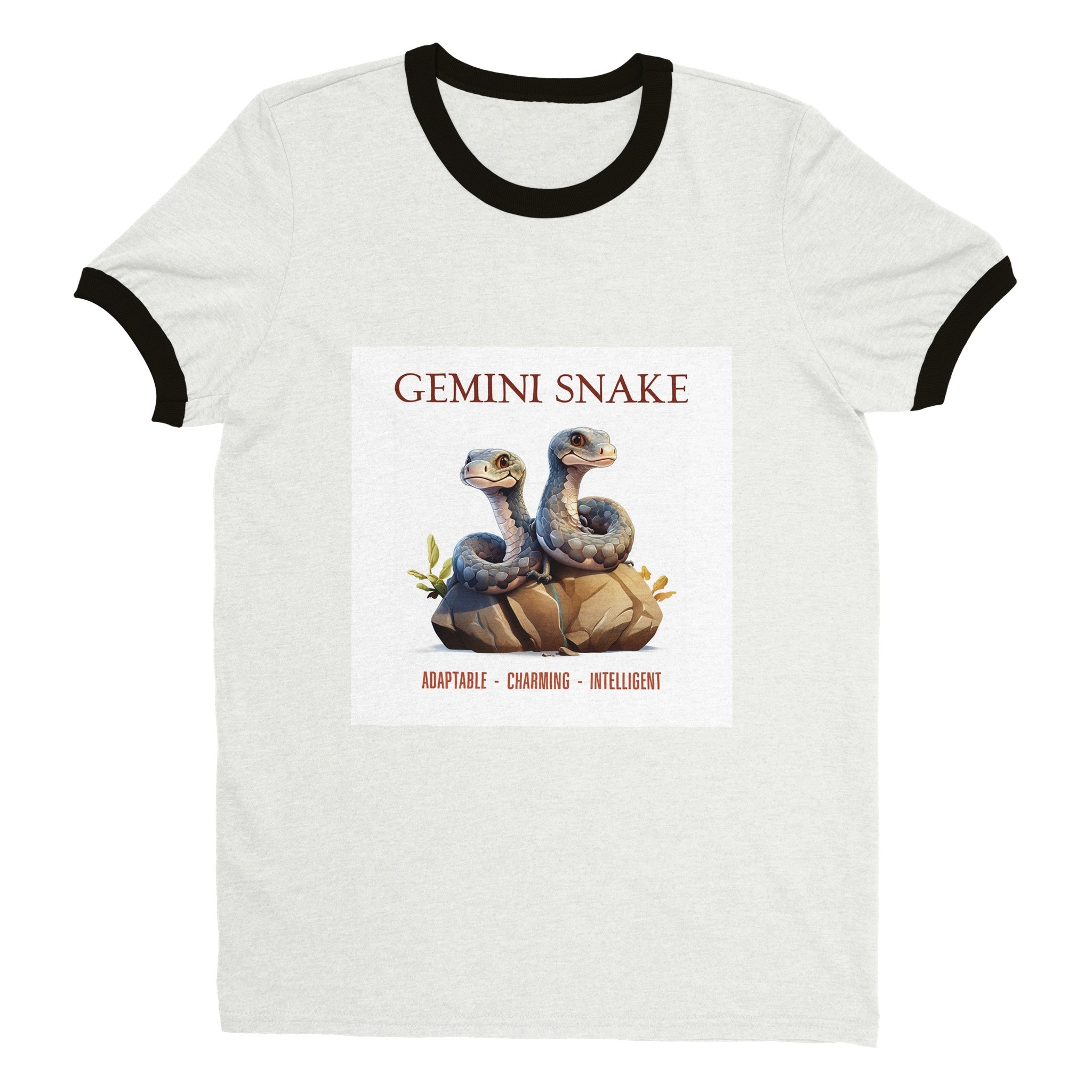 Gemini Snake Unisex Ringer T-shirt