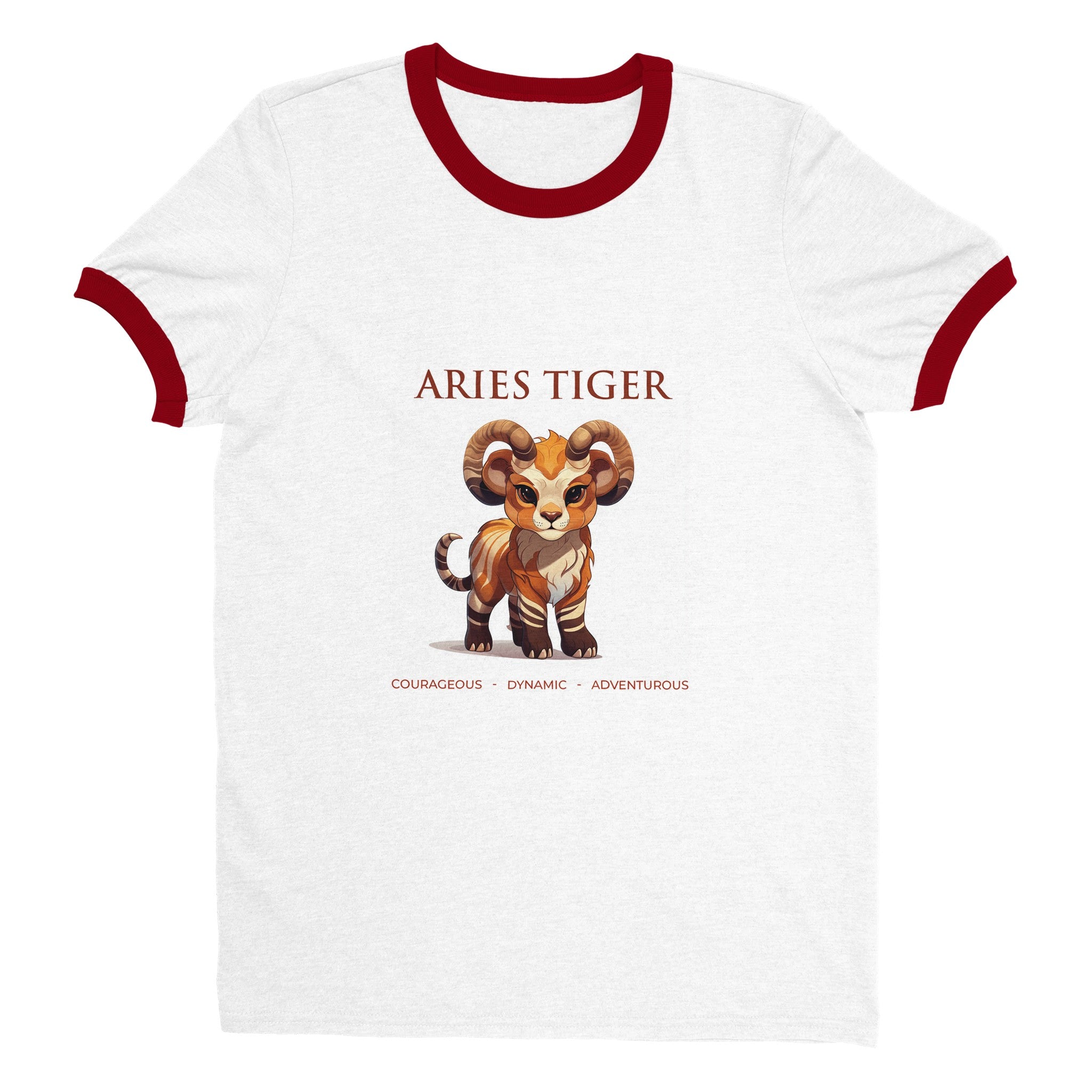 Aries Tiger Unisex Ringer T-shirt