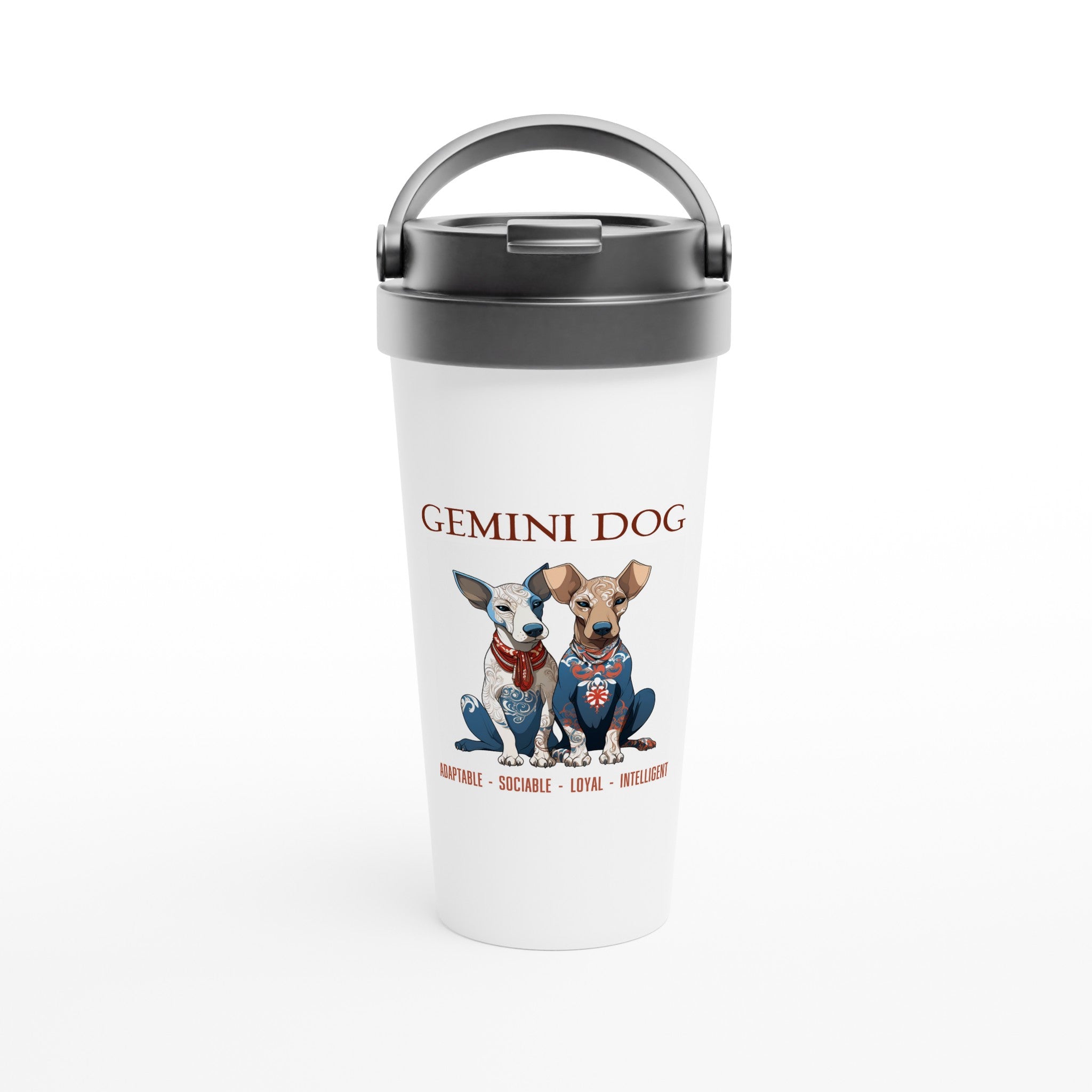 Gemini Dog (2) Stainless Steel Travel Mug
