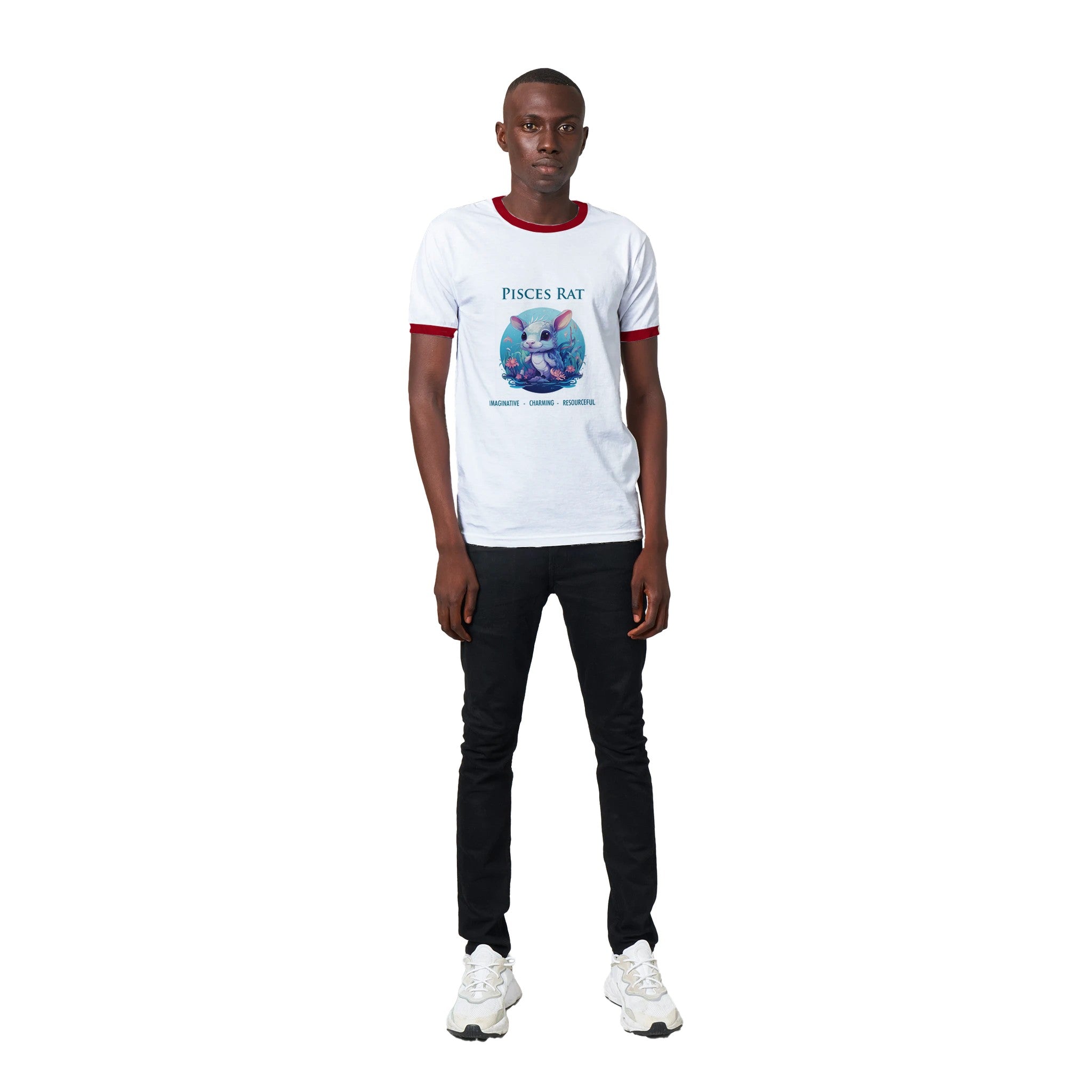Pisces Rat Unisex Ringer T-shirt