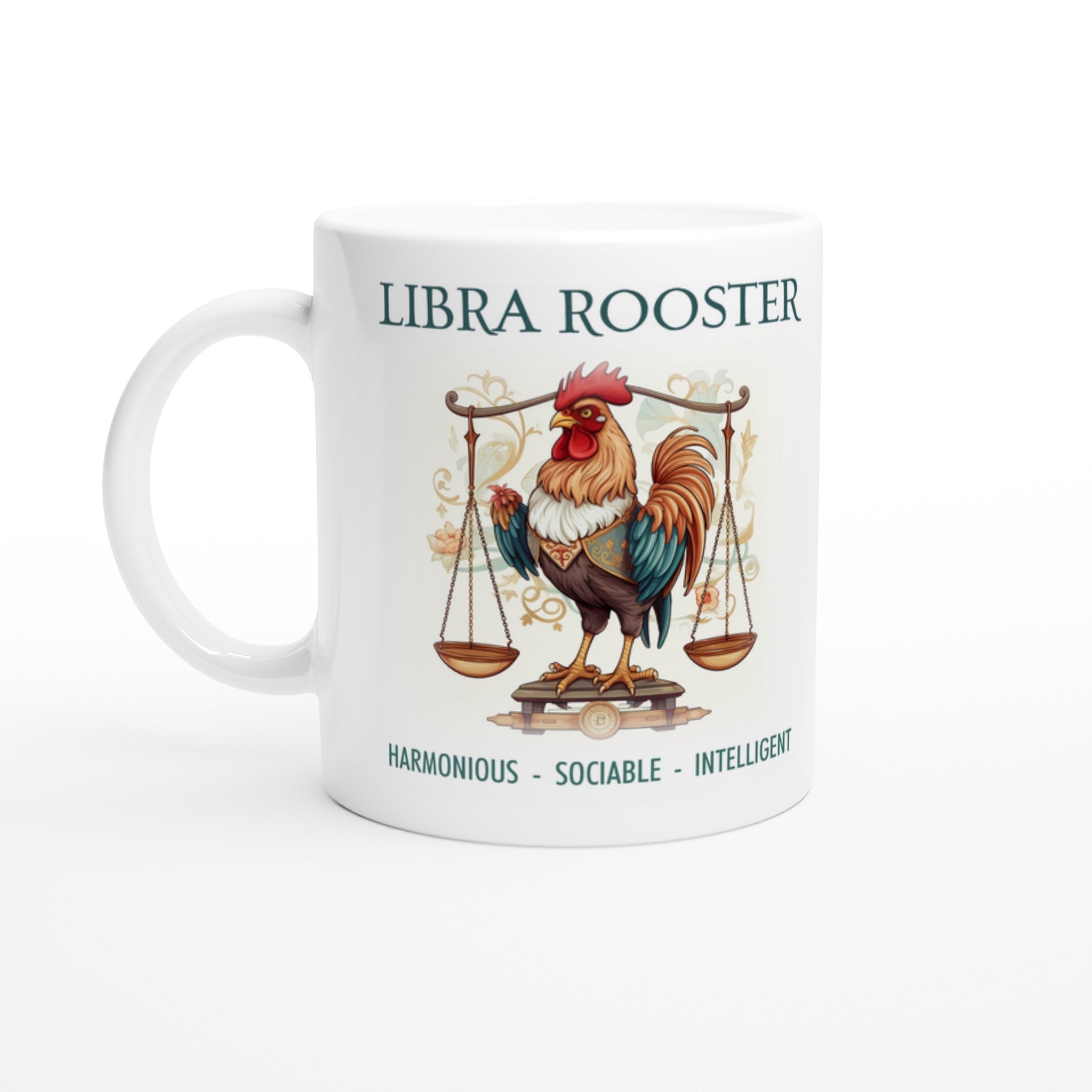 Libra Rooster Ceramic Mug