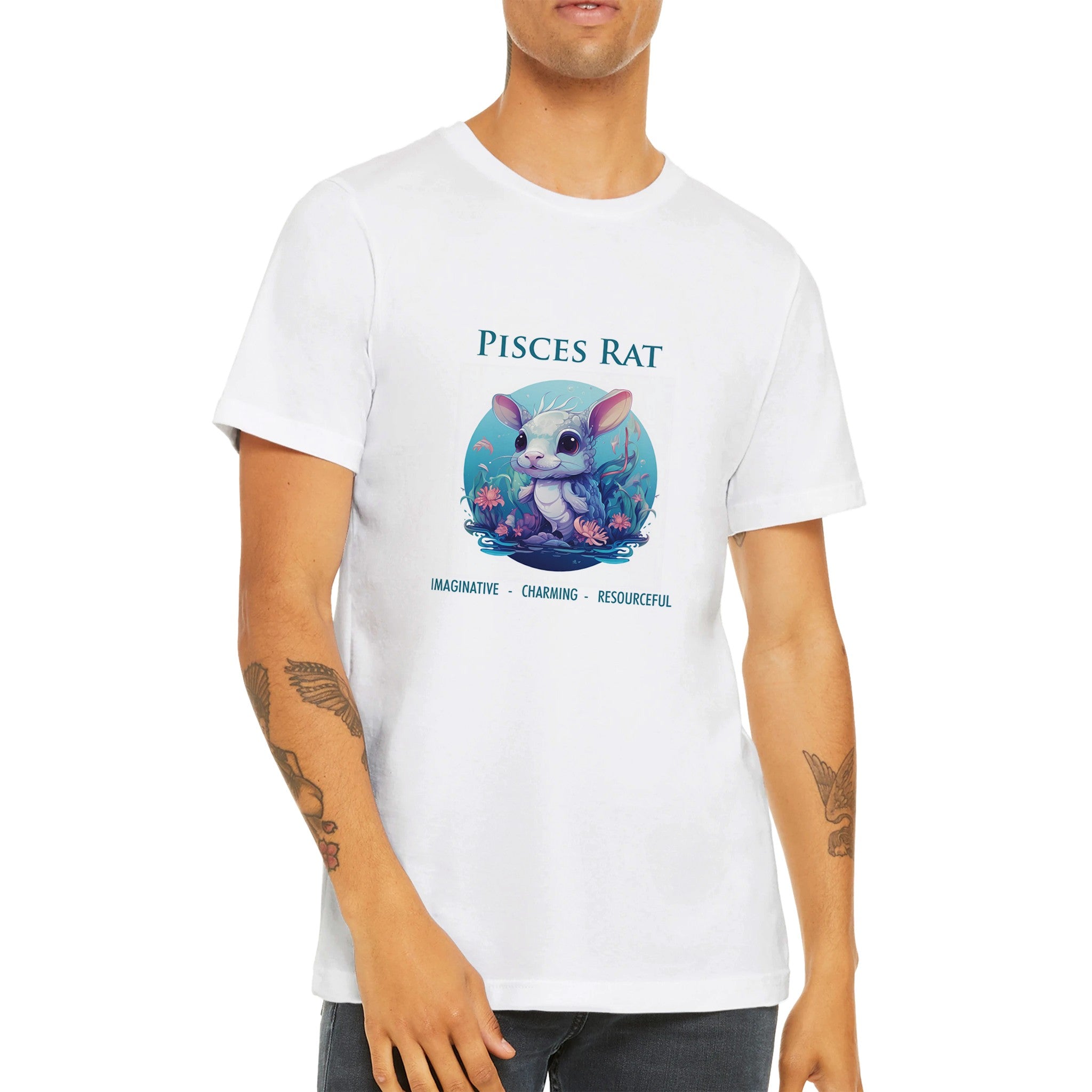 Pisces Rat Premium Unisex Crewneck T-shirt