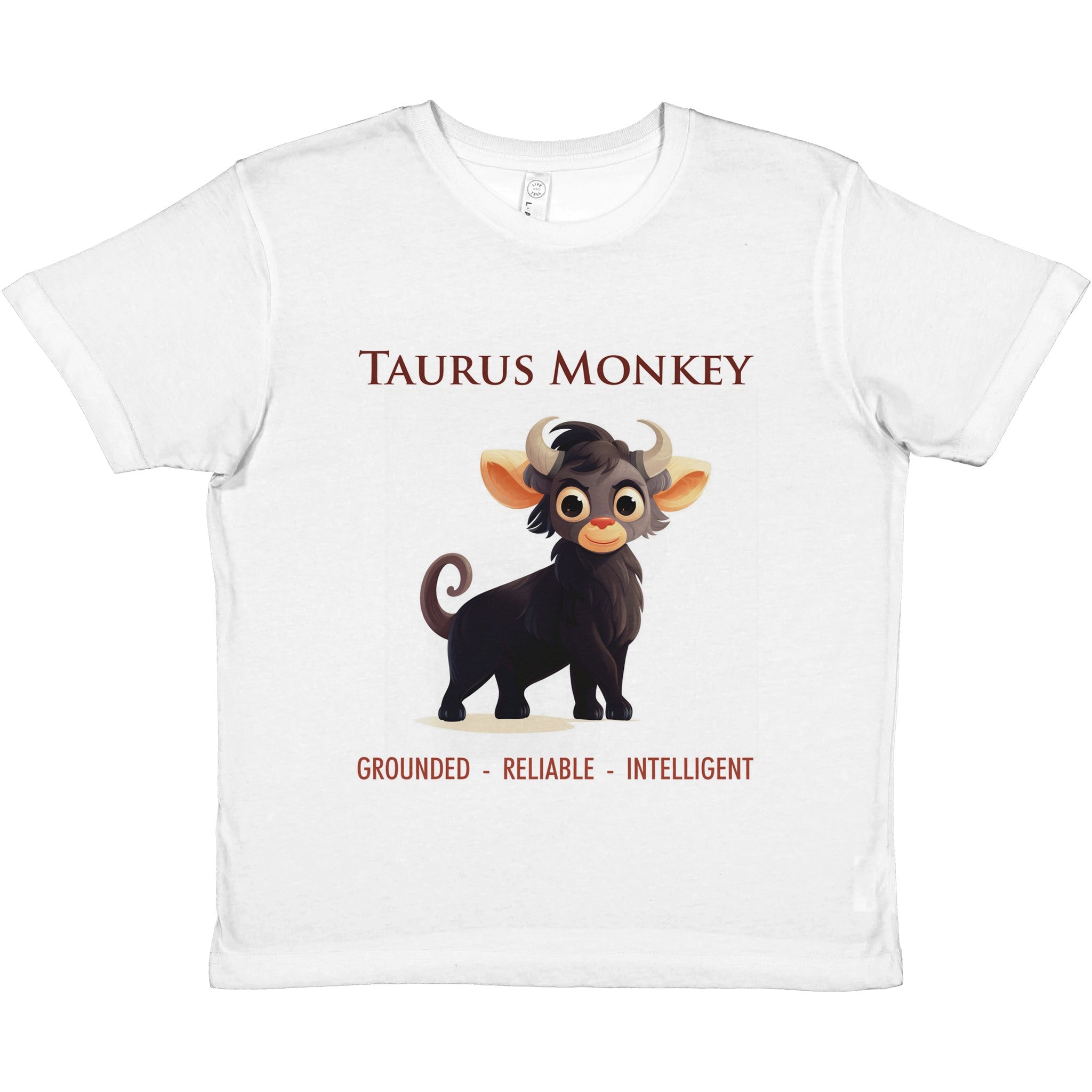 Taurus Monkey Premium Kids Crewneck T-shirt