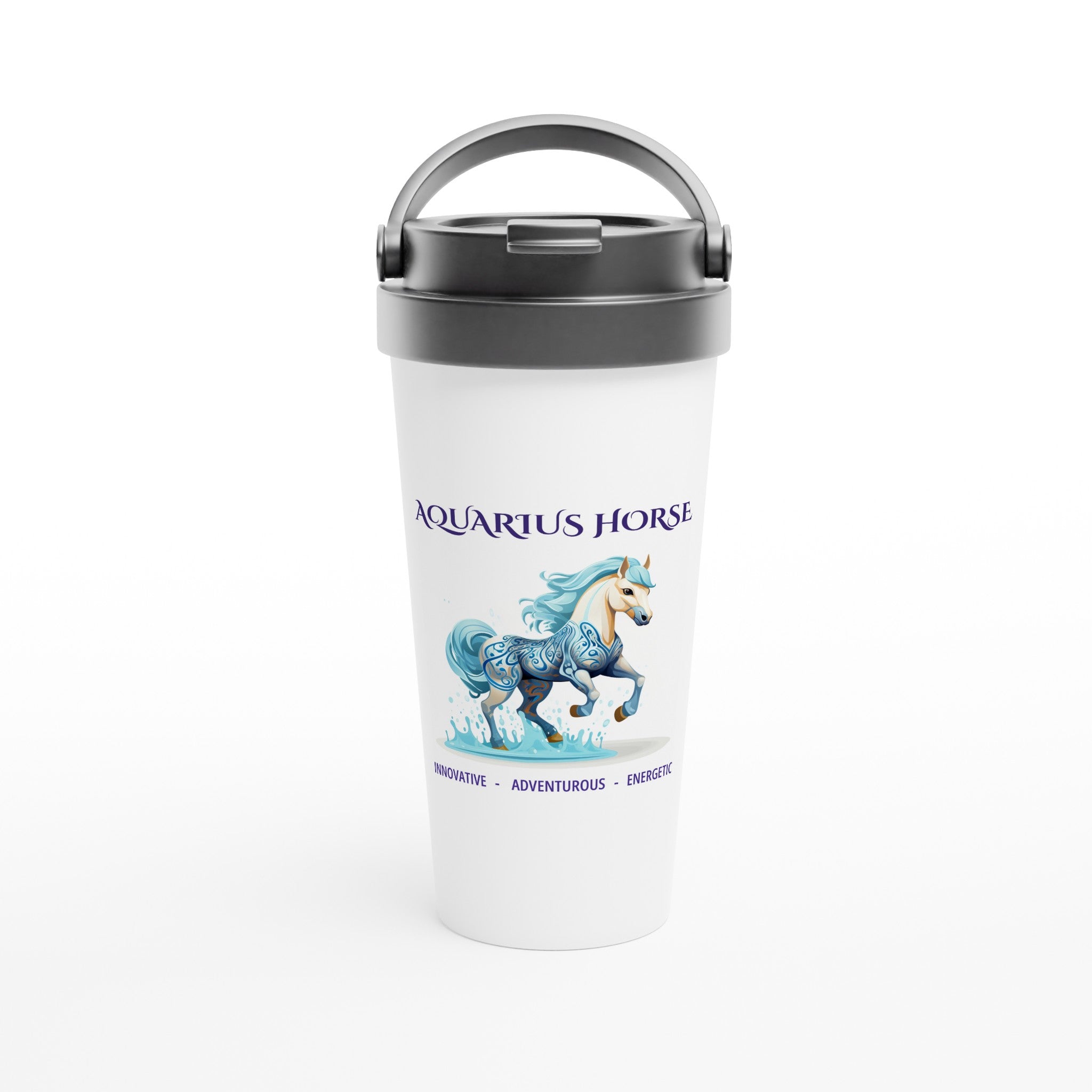 Aquarius Horse (F) Stainless Steel Travel Mug
