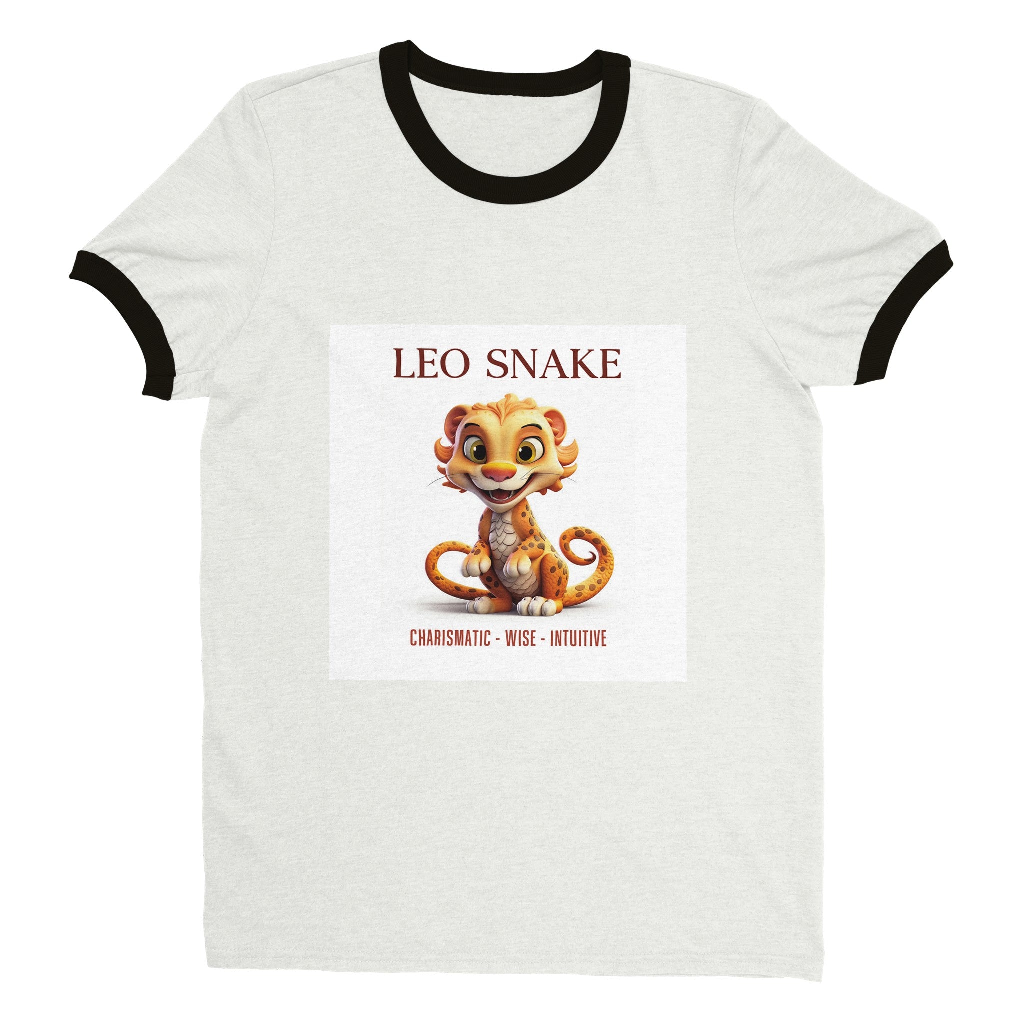 Leo Snake (M) Unisex Ringer T-shirt