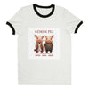 Gemini Pig (F) Unisex Ringer T-shirt