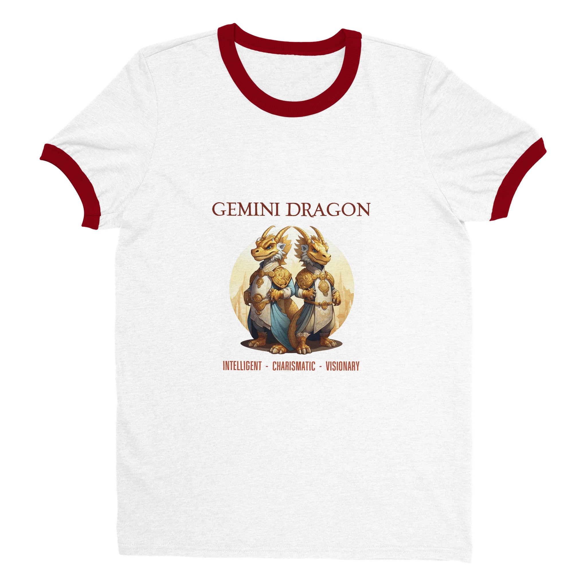 Gemini Dragon i Unisex Ringer T-shirt