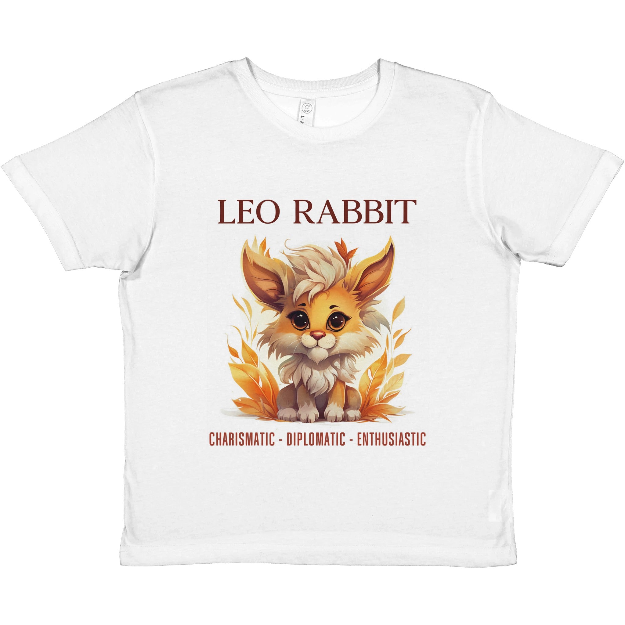 Leo Rabbit (F) Premium Kids Crewneck T-shirt