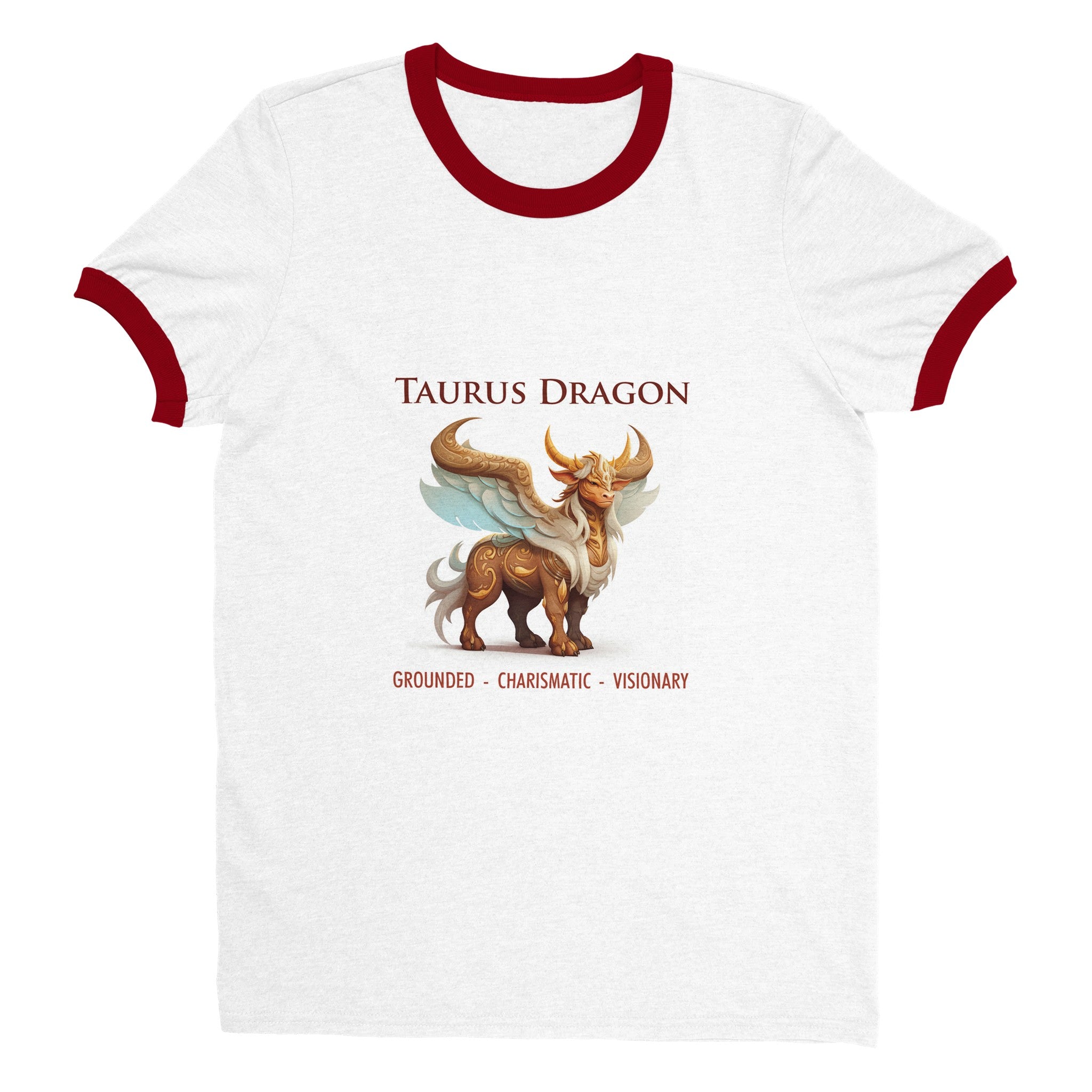 Taurus Dragon Unisex Ringer T-shirt