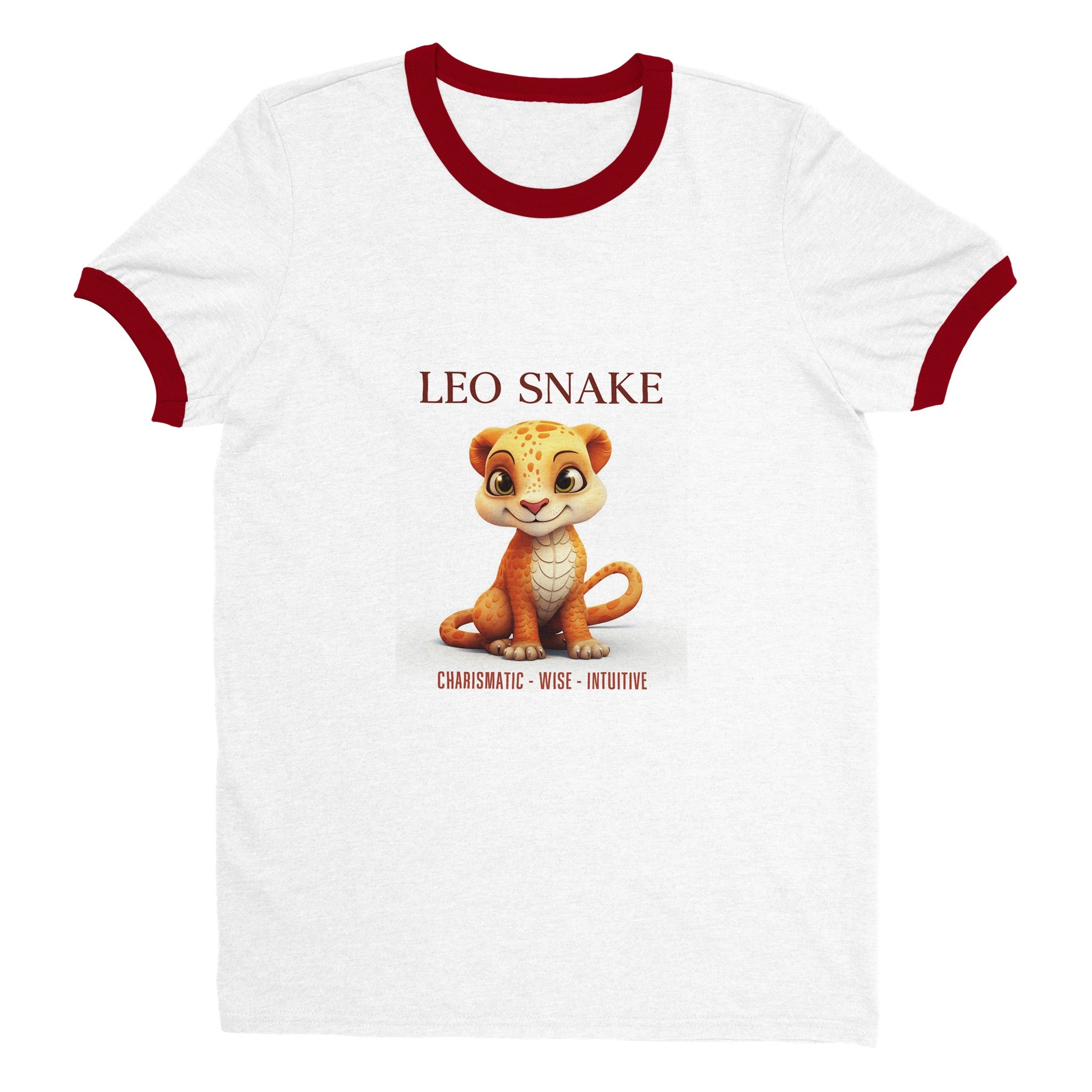Leo Snake (F) Unisex Ringer T-shirt