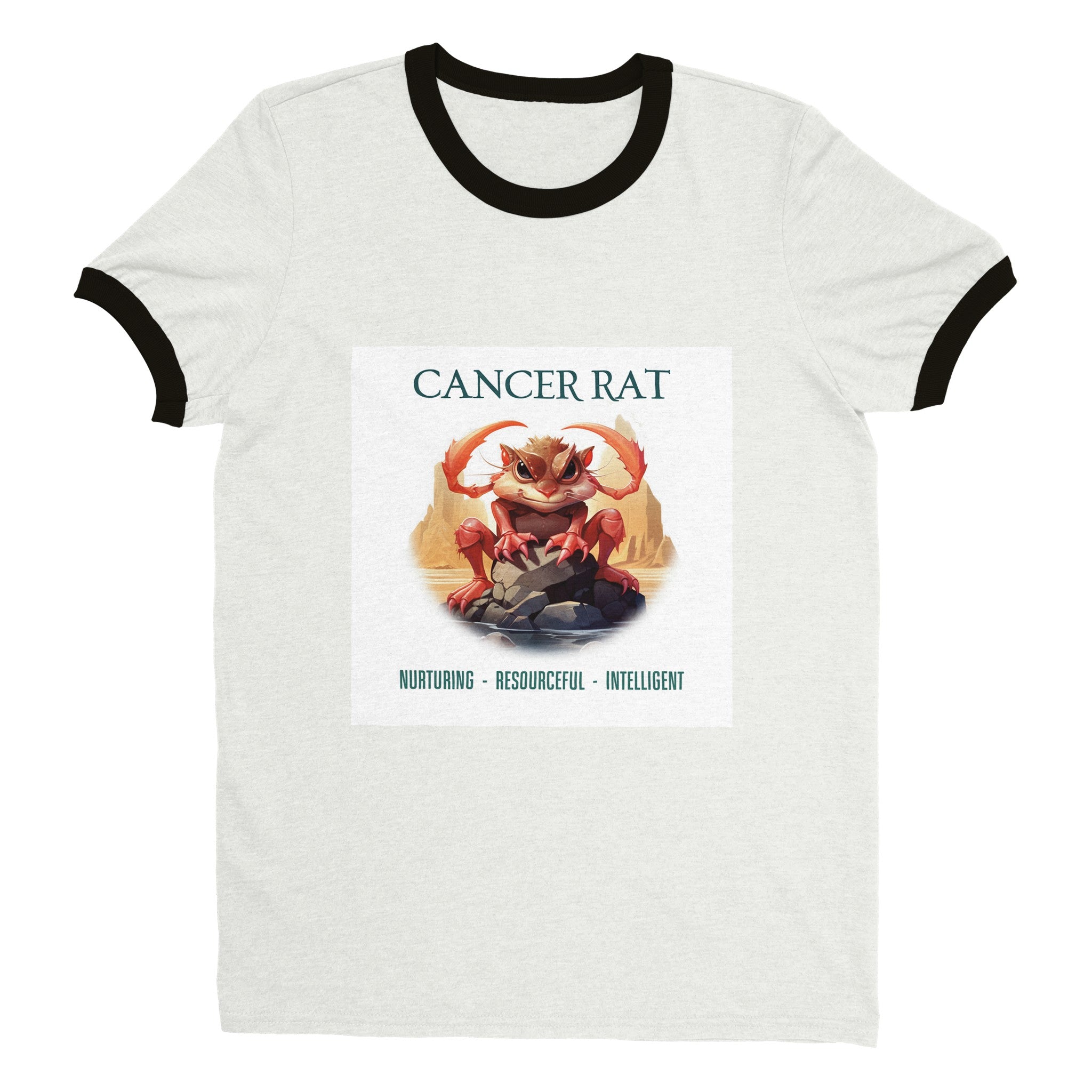 Cancer Rat (2) Unisex Ringer T-shirt