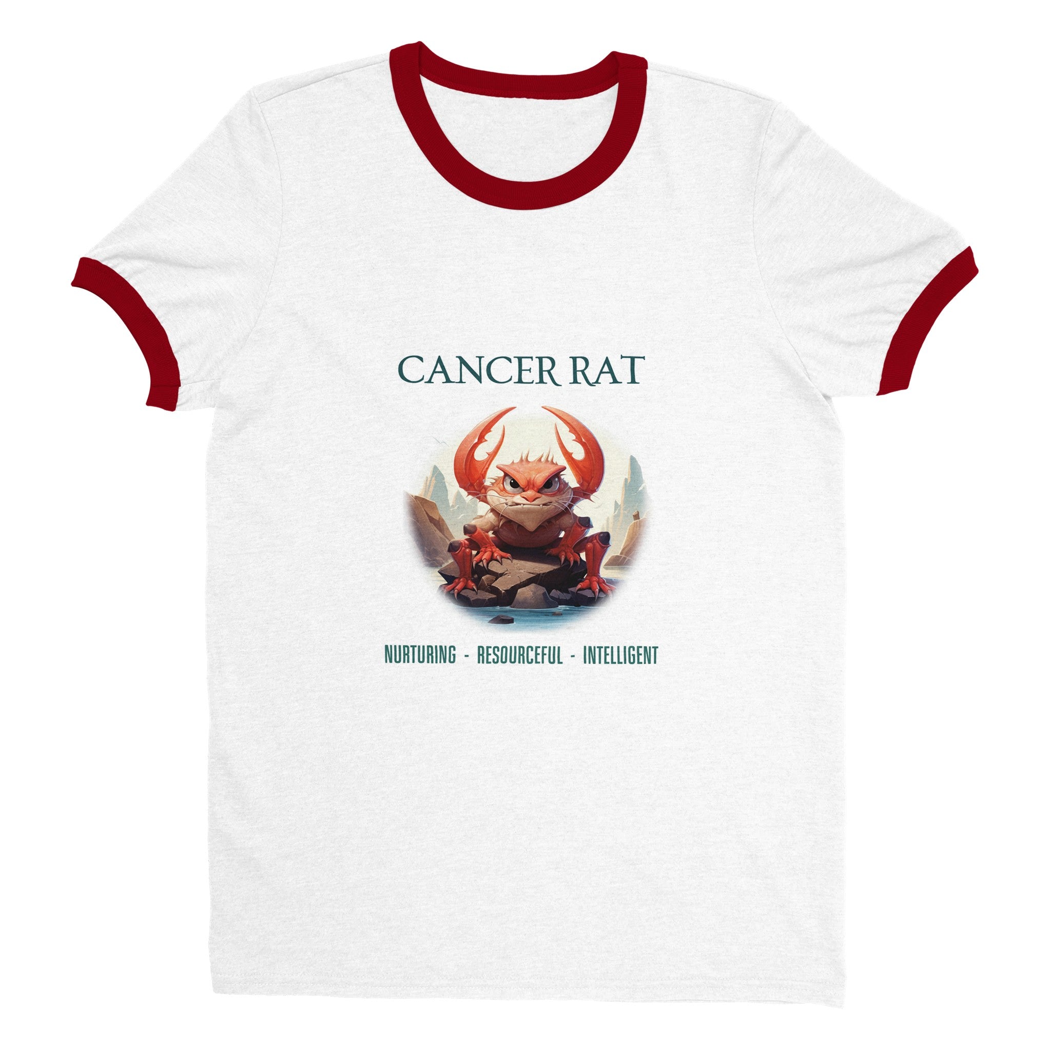 Cancer Rat Unisex Ringer T-shirt